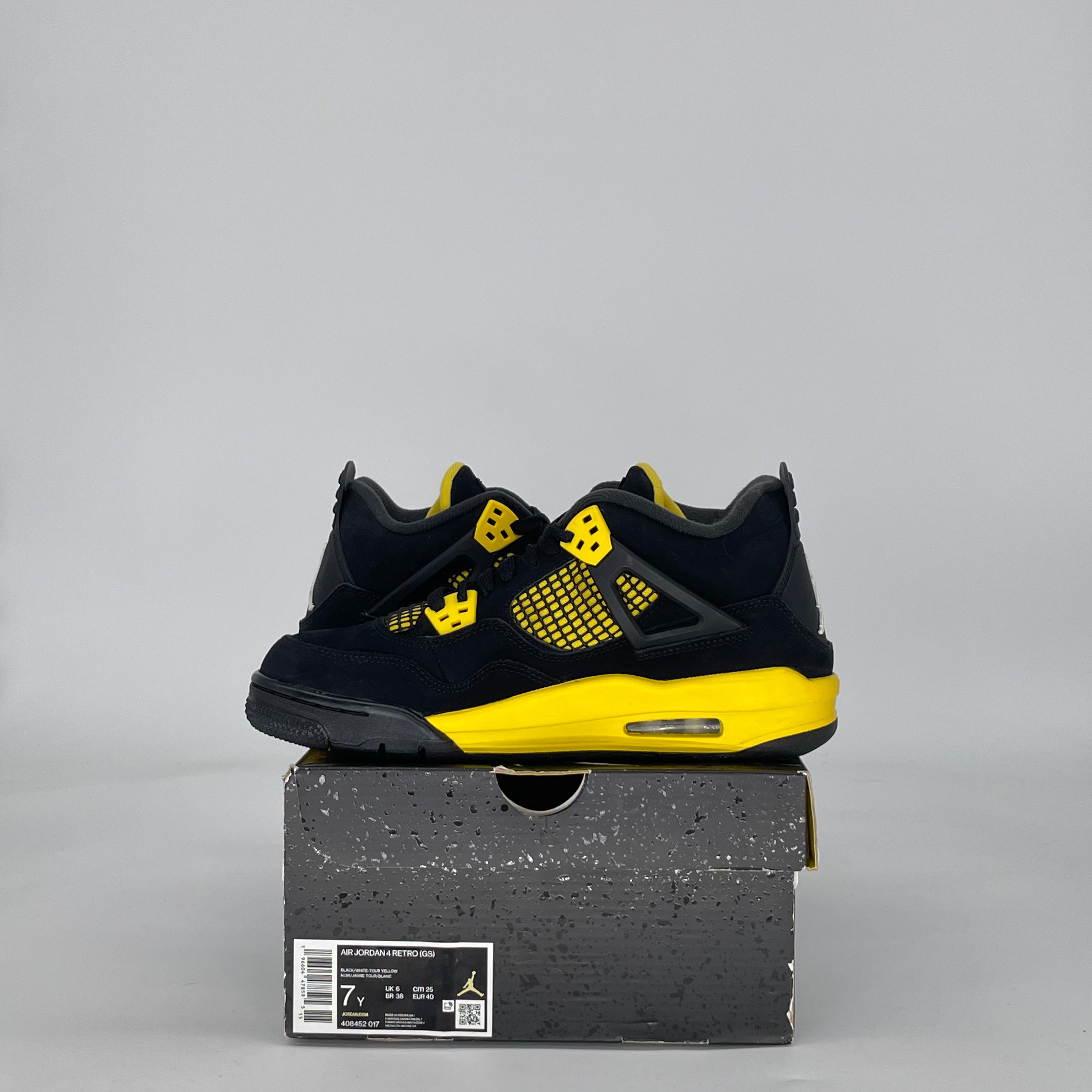 AIR JORDAN 4 THUNDER (2023) 408452-017 SIZE 7/8.5W GS