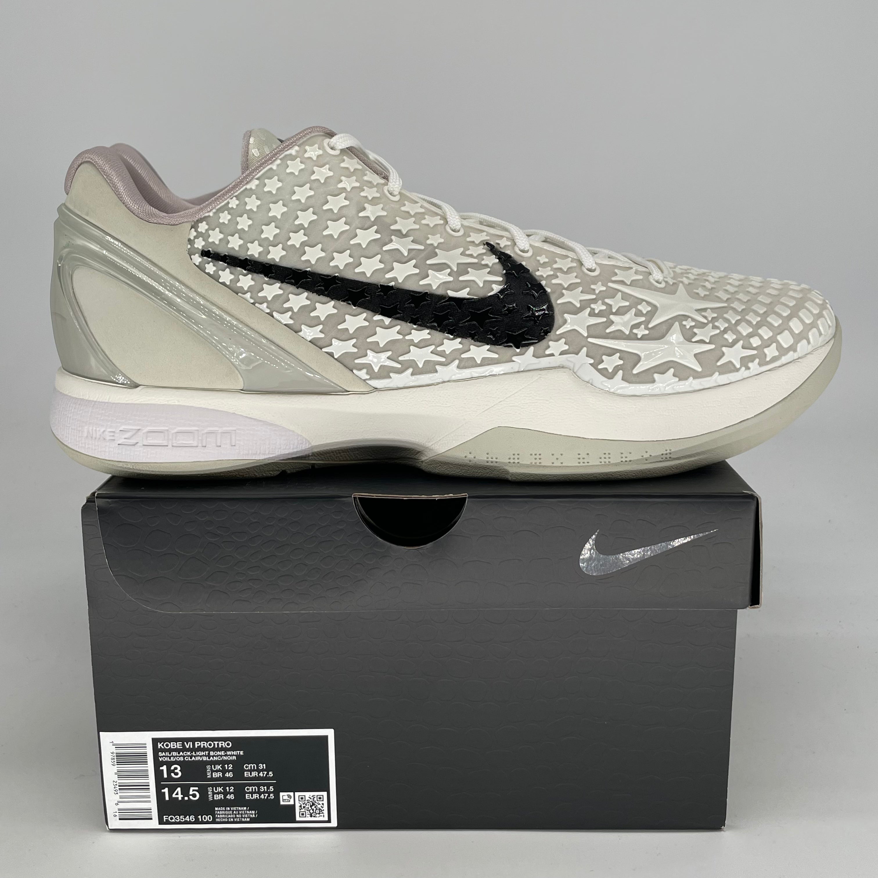 NIKE KOBE 6 SAIL ALL STAR FQ3546-100 SIZE 13/14.5W