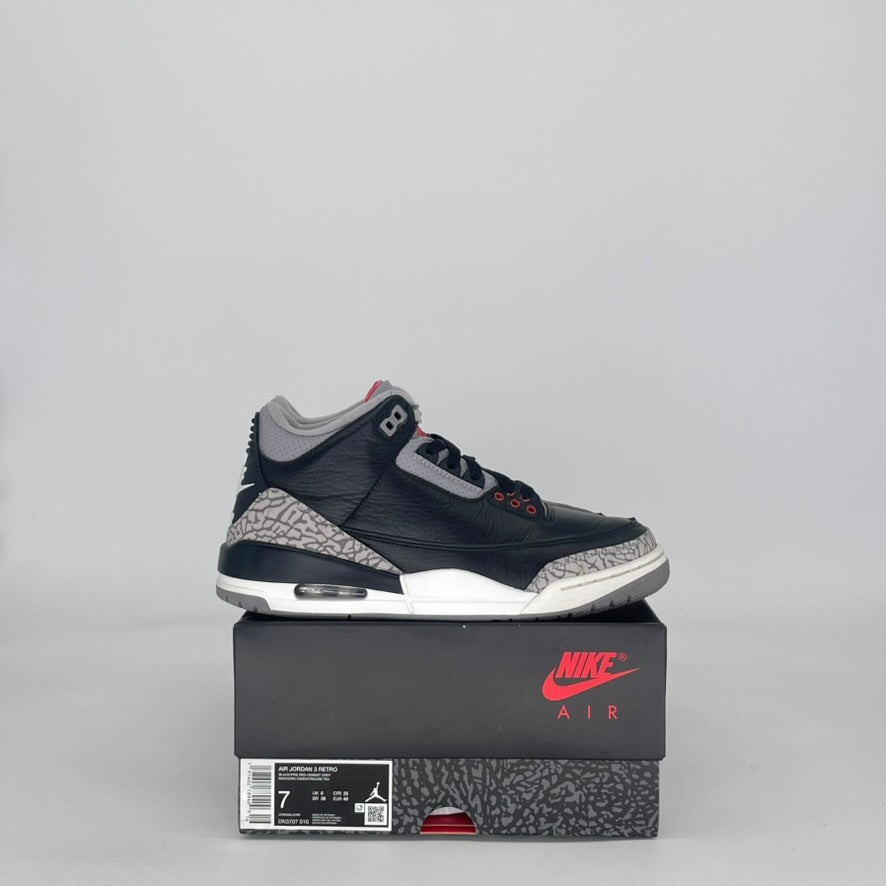 AIR JORDAN 3 BLACK CEMENT DN3707-010 SIZE 7/8.5W GS