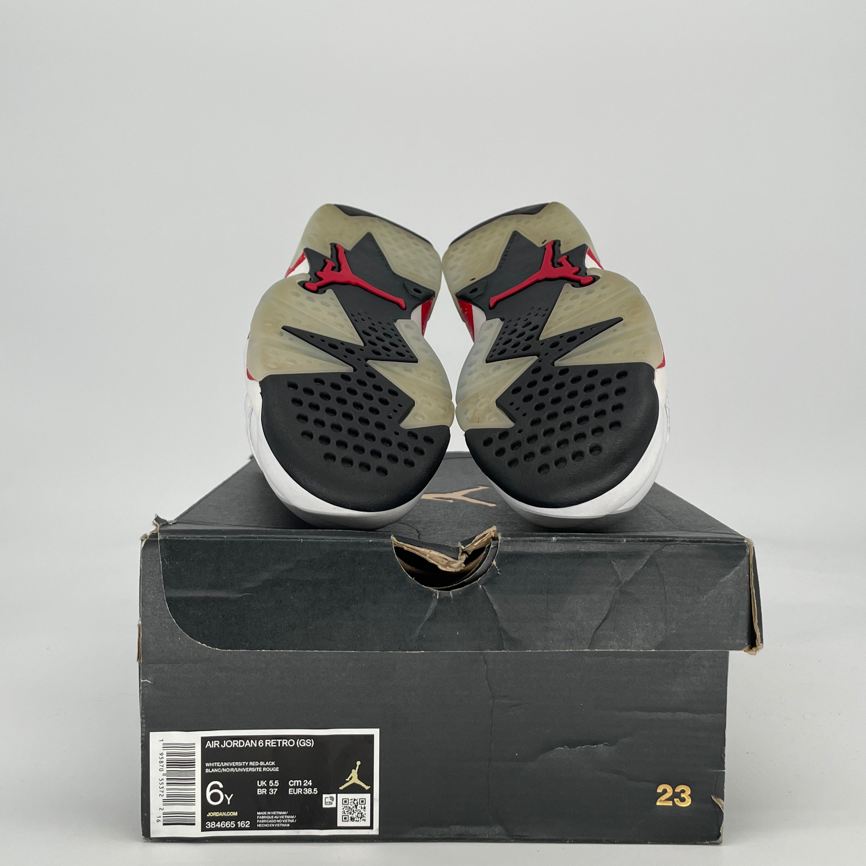 AIR JORDAN 6 RED OREO 384665-132 SIZE 6/7.5W