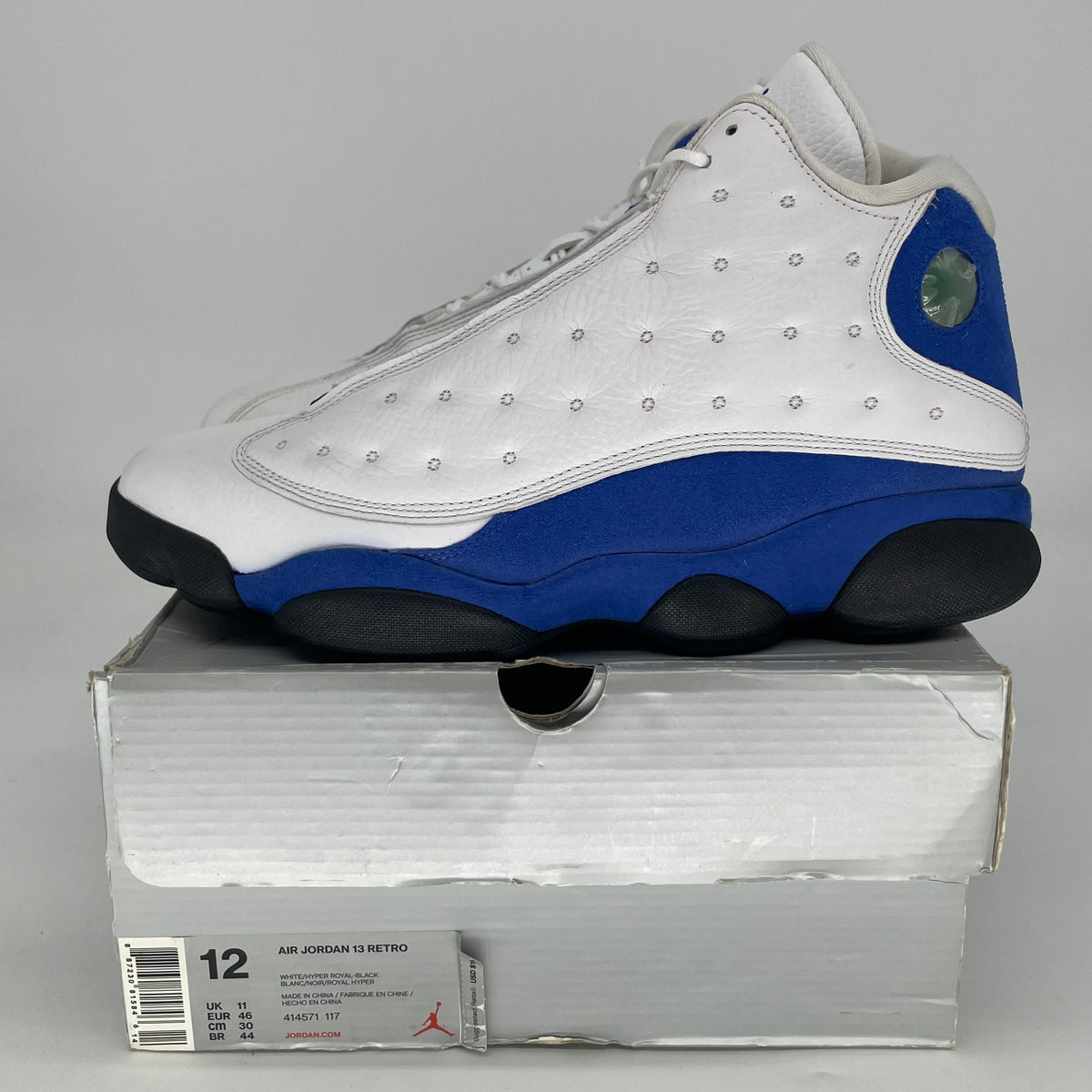 Jordan 13 Retro White Hyper Royal Black