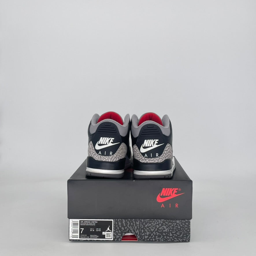 AIR JORDAN 3 BLACK CEMENT DN3707-010 SIZE 7/8.5W GS