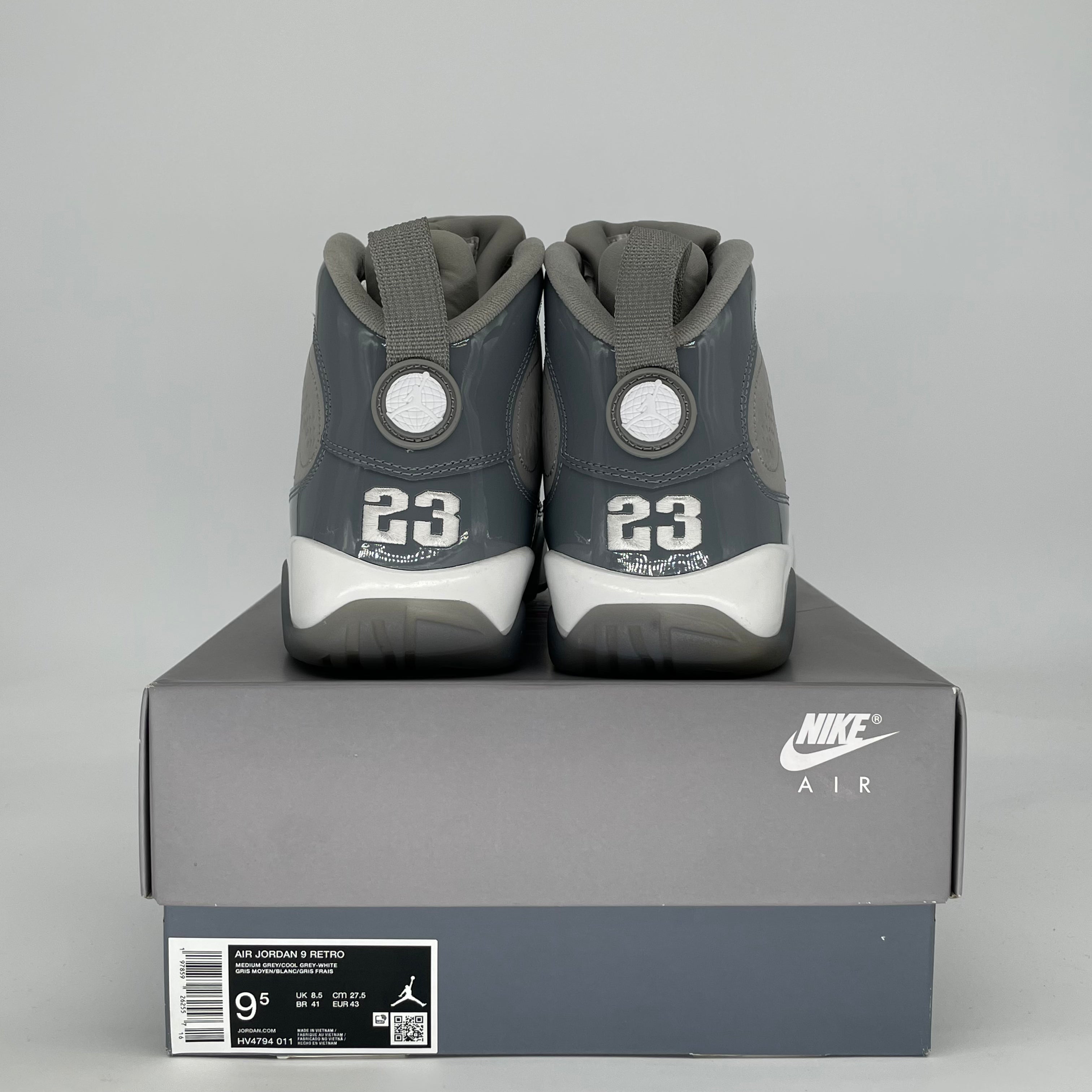 AIR JORDAN 9 COOL GREY HV4794-011 SIZE 9.5/11W