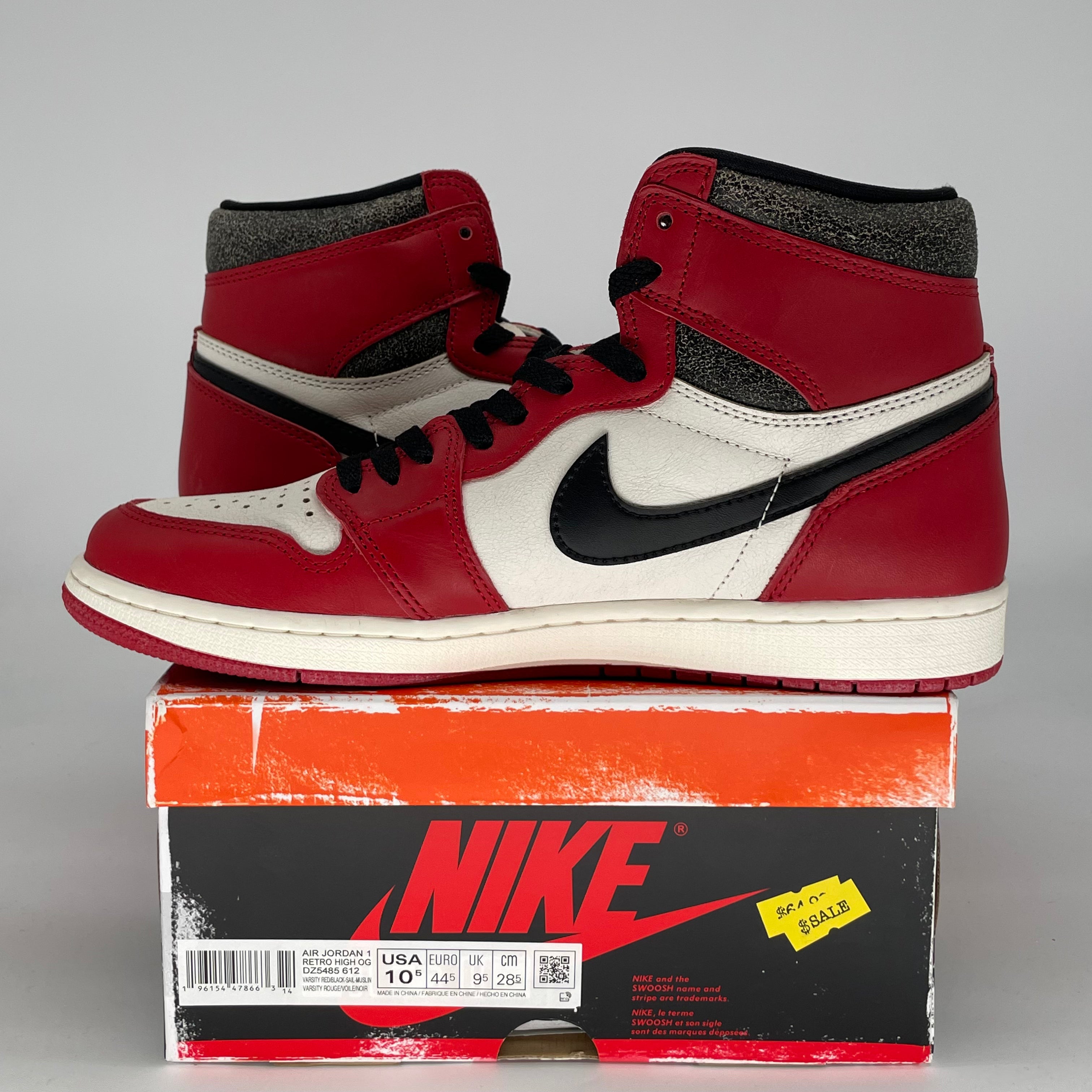 AIR JORDAN 1 CHICAGO LOST AND FOUND DZ5485-612 SIZE 10.5/12W