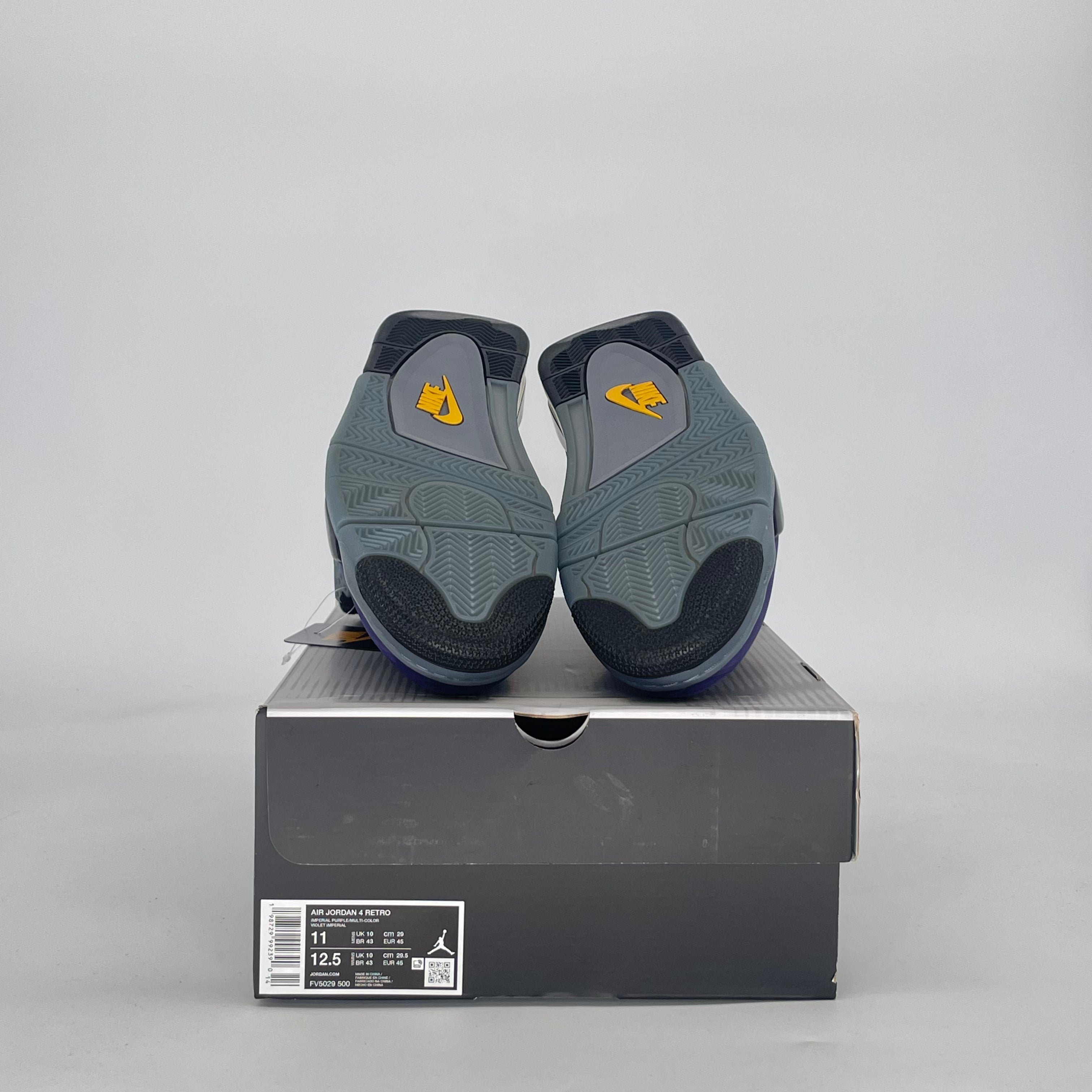 AIR JORDAN 4 LAKERS FV5029-500 SIZE 11/12.5W