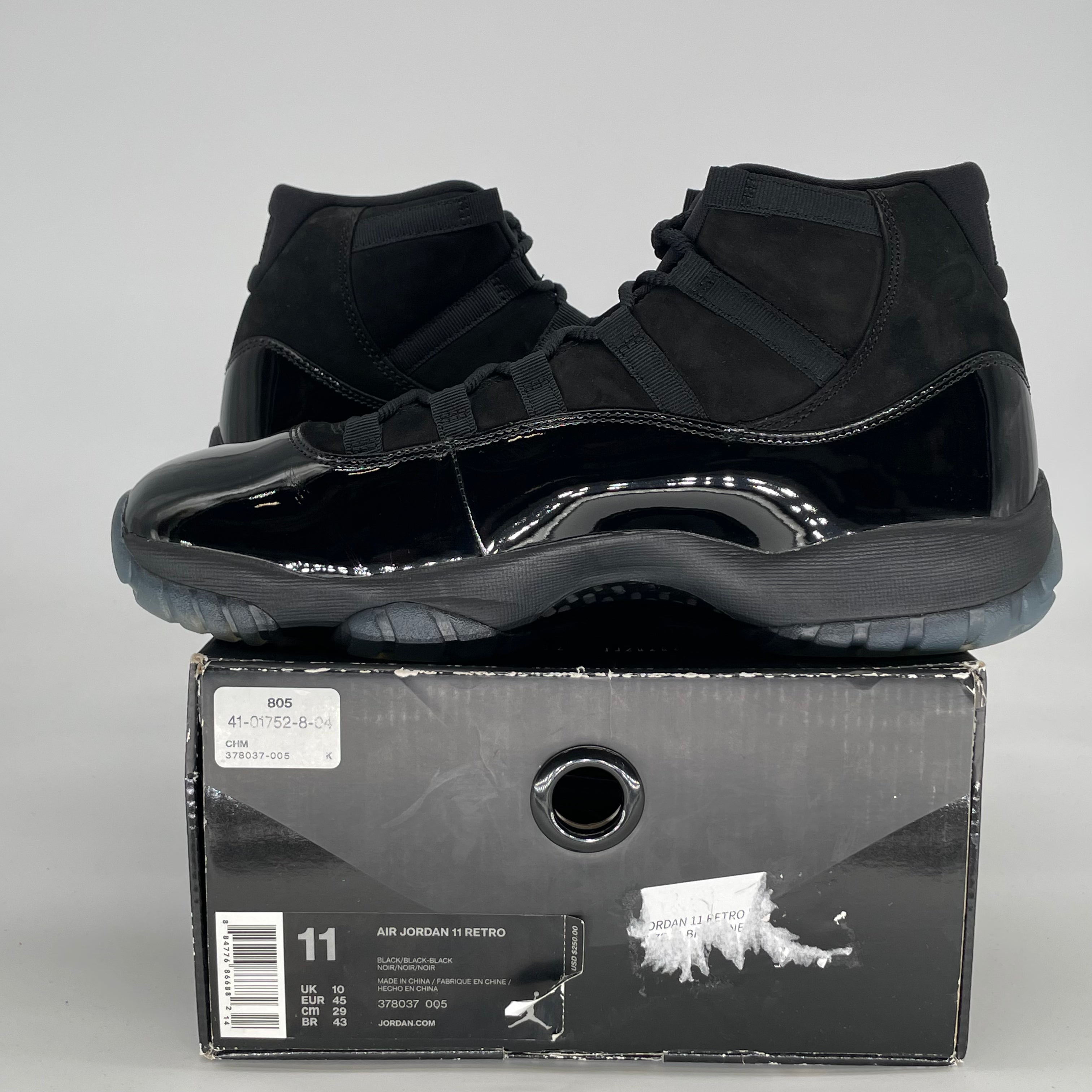 AIR JORDAN 11 CAP AND GOWN 378037-005 SIZE 11/12.5W