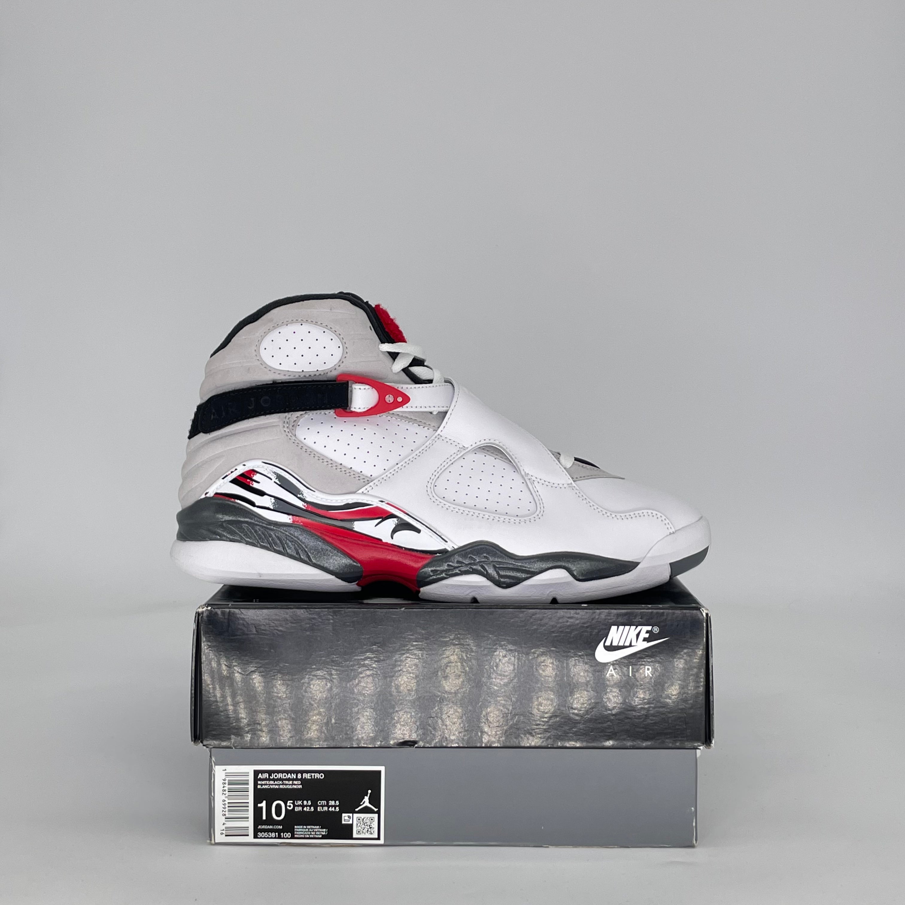 AIR JORDAN 8 WHITE TRUE RED (2025) 305381-100 SIZE 10.5/12W