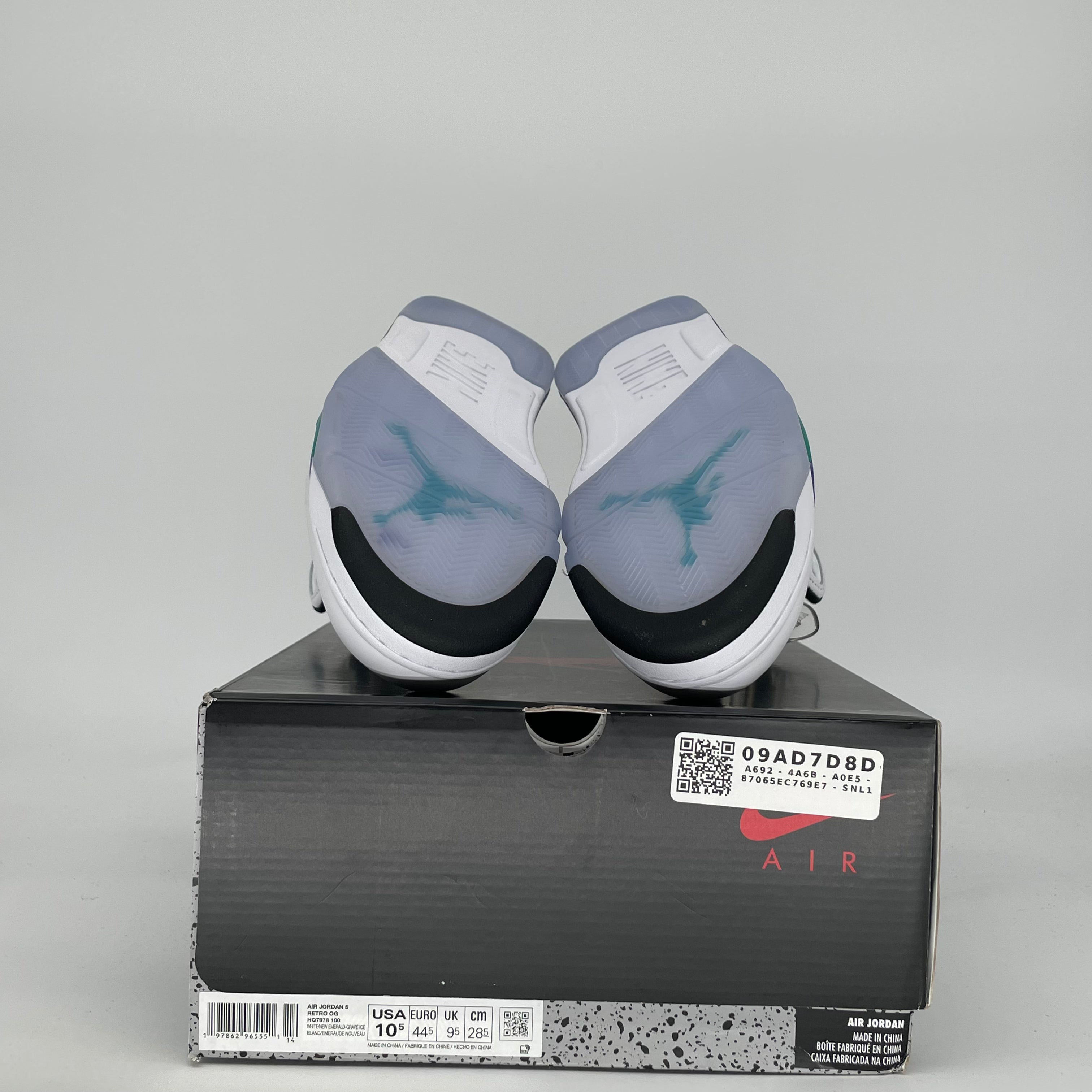 AIR JORDAN 5 GRAPE HQ7978-100 SIZE 10.5/12W