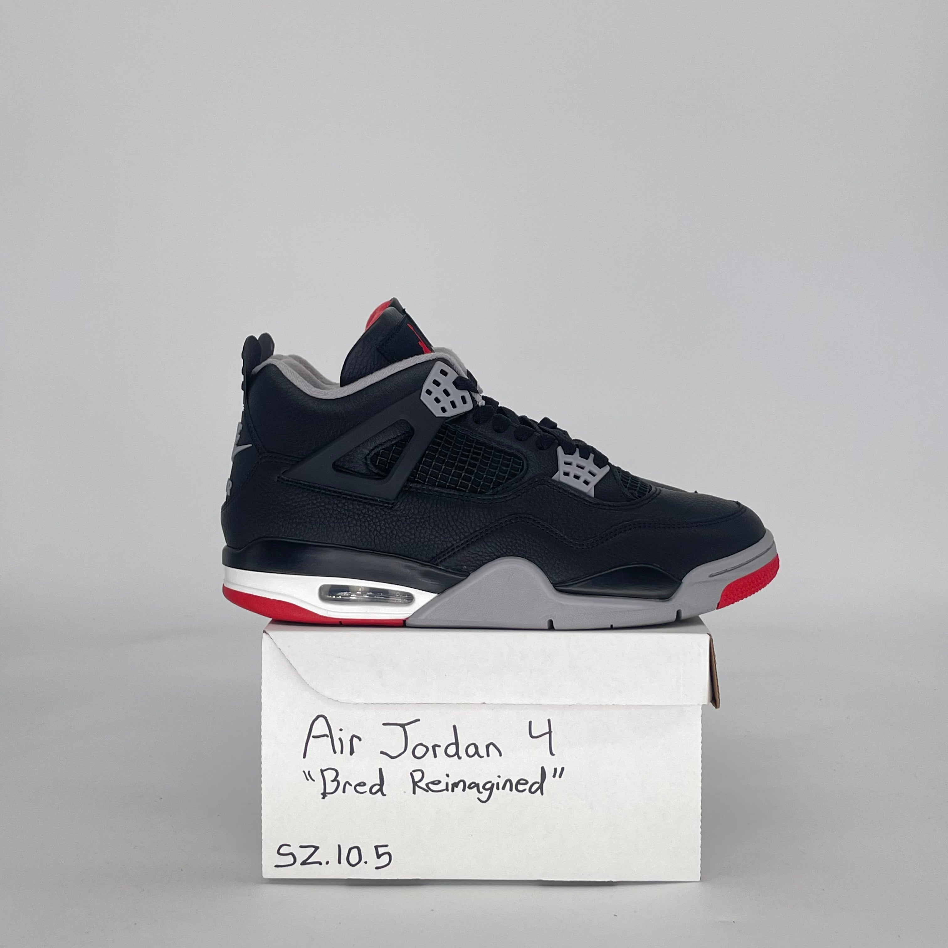 AIR JORDAN 4 BRED REIMAGINED FV5029-006 SIZE 10.5/12W