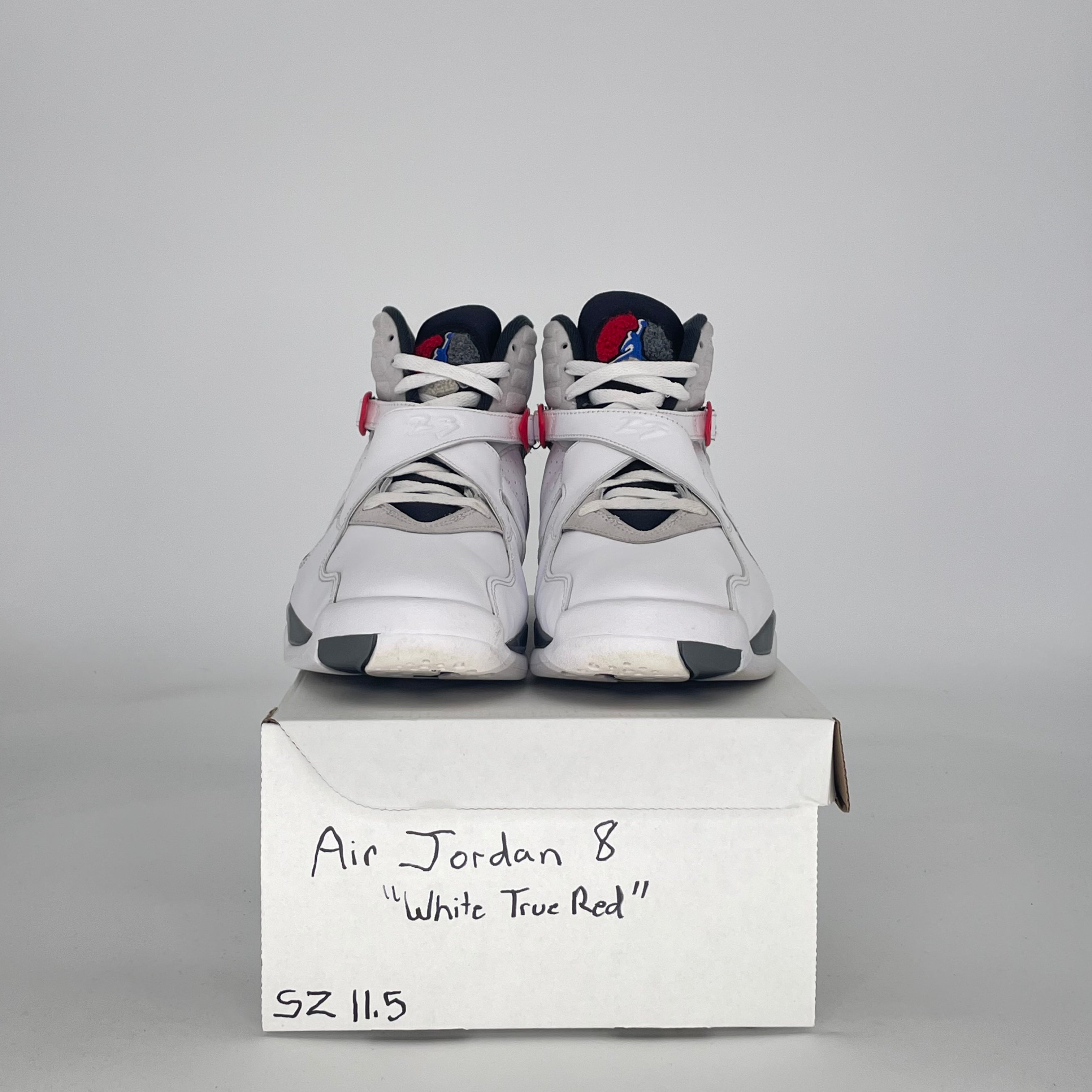 AIR JORDAN 8 WHITE TRUE RED 305381-100 SIZE 11.5/13W