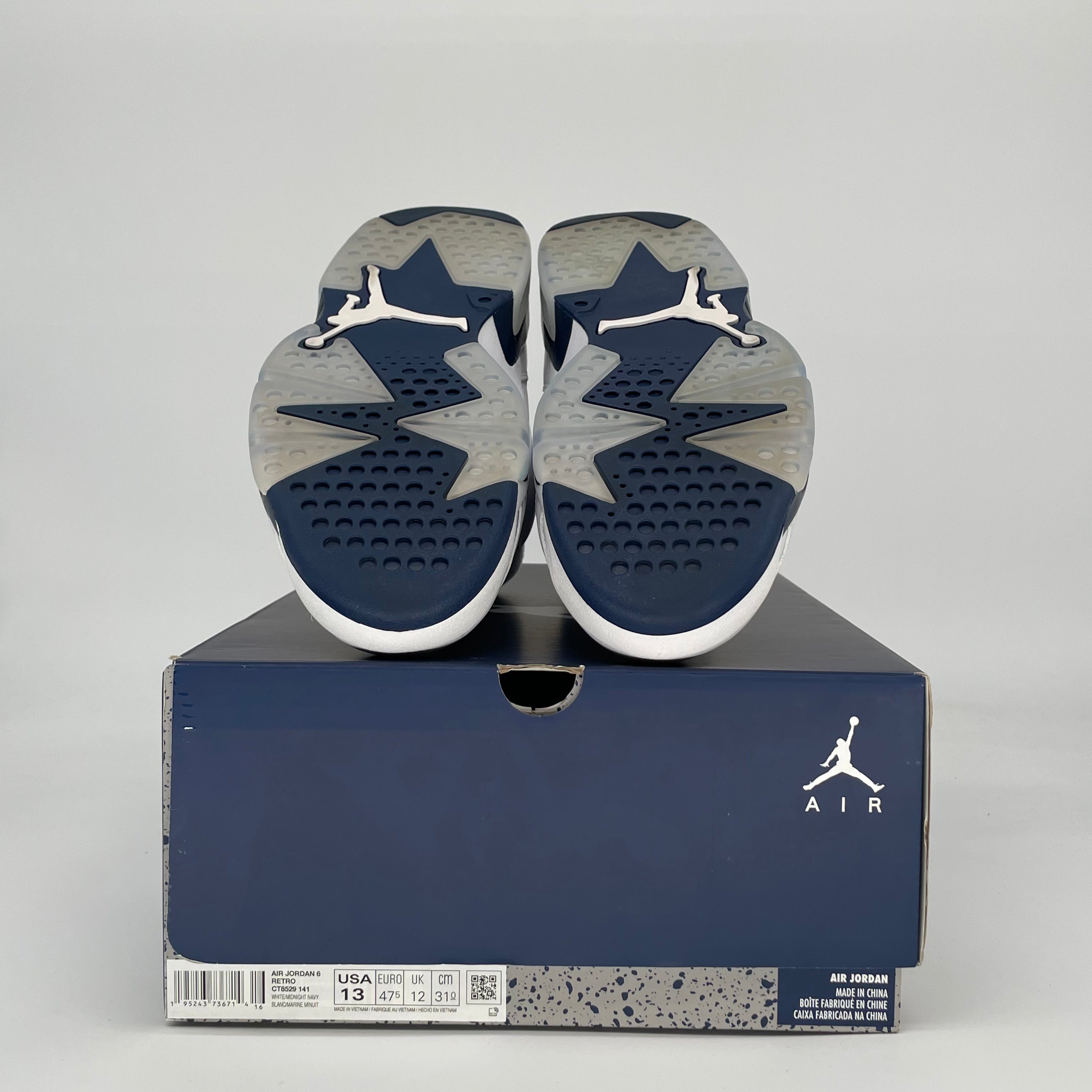 AIR JORDAN 6 MIDNIGHT NAVY CT8529-141 SIZE 13/14.5W