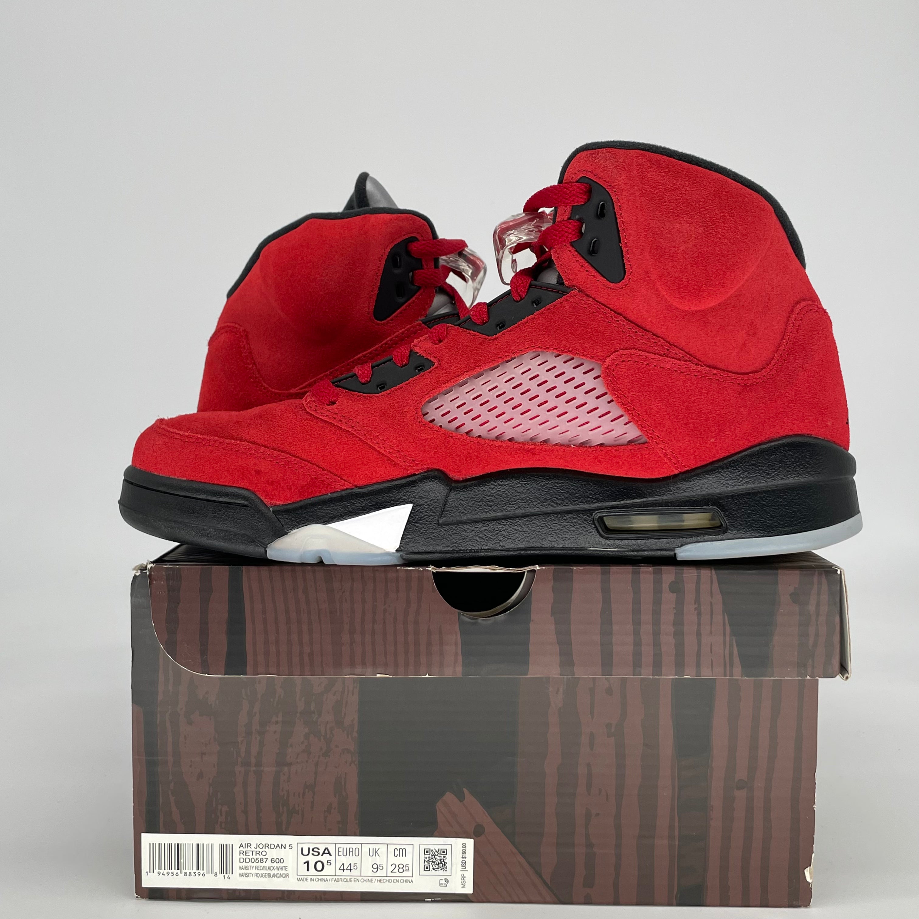 AIR JORDAN 5 RAGING BULL RED DD0587-600 SIZE 10.5/12W