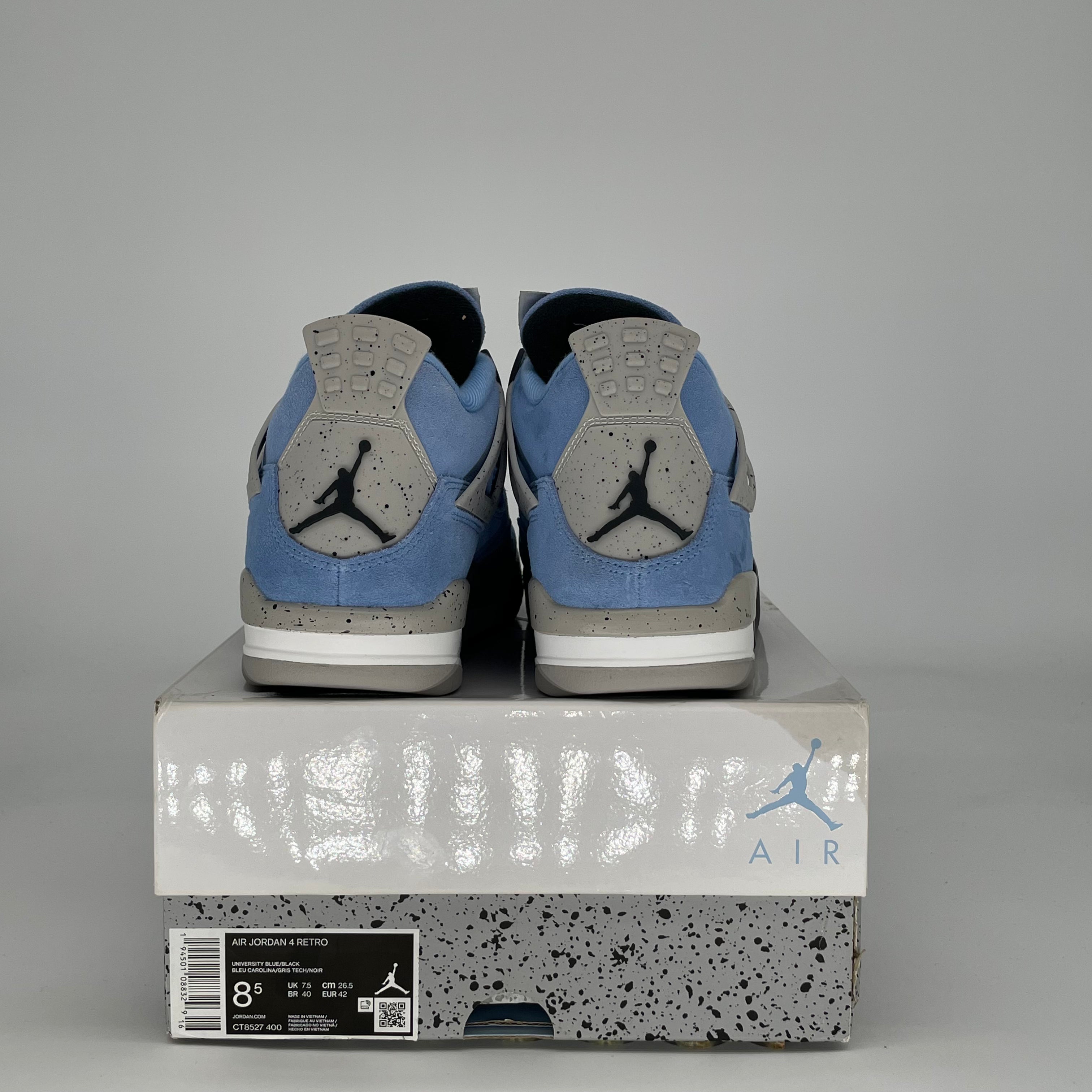 AIR JORDAN 4 UNIVERSITY BLUE CT8527-400 SIZE 8.5/10W