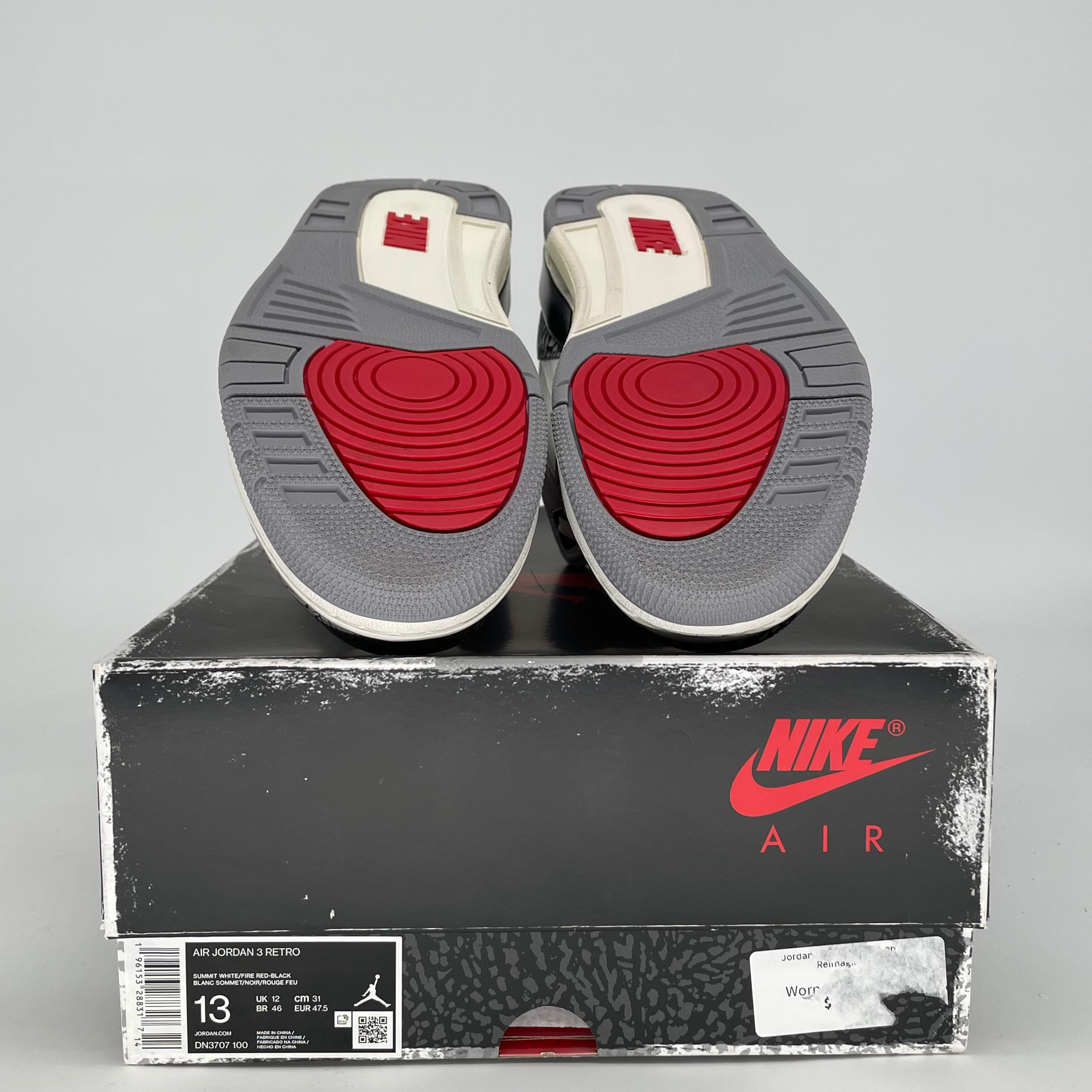 AIR JORDAN 3 WHITE CEMENT REIMAGINED DN3707-100 SIZE 13/14.5W