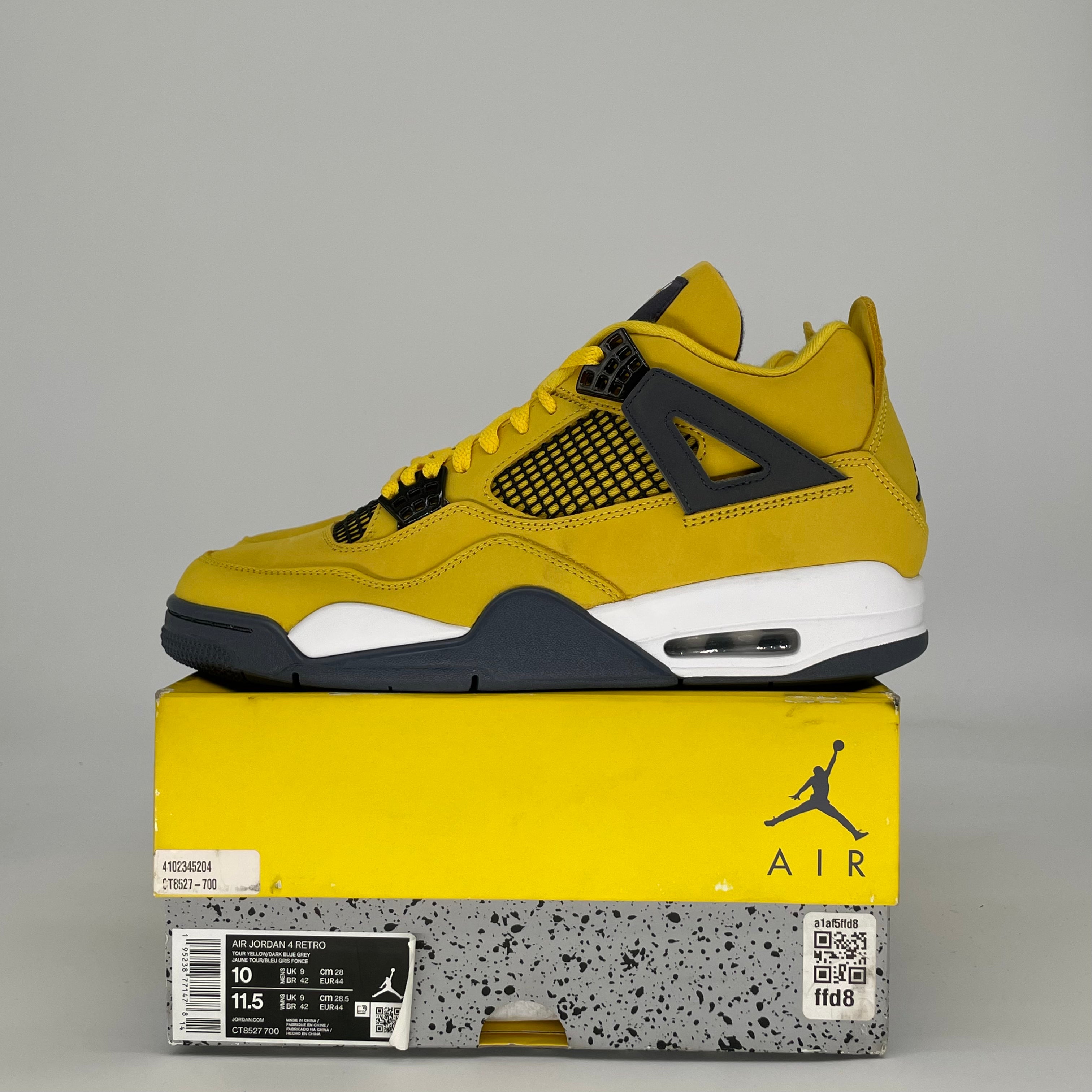 AIR JORDAN 4 LIGHTNING CT8527-700 SIZE 10/11.5W