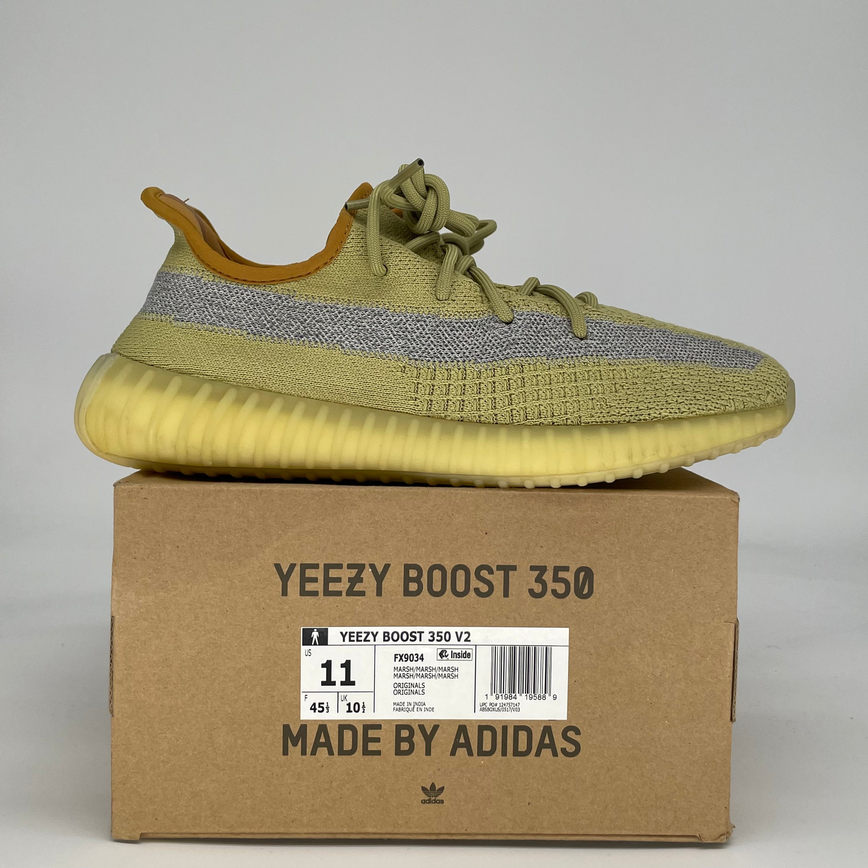 ADIDAS YEEZY BOOST 350 V2 MARSH FX9034 SIZE 11/12.5W