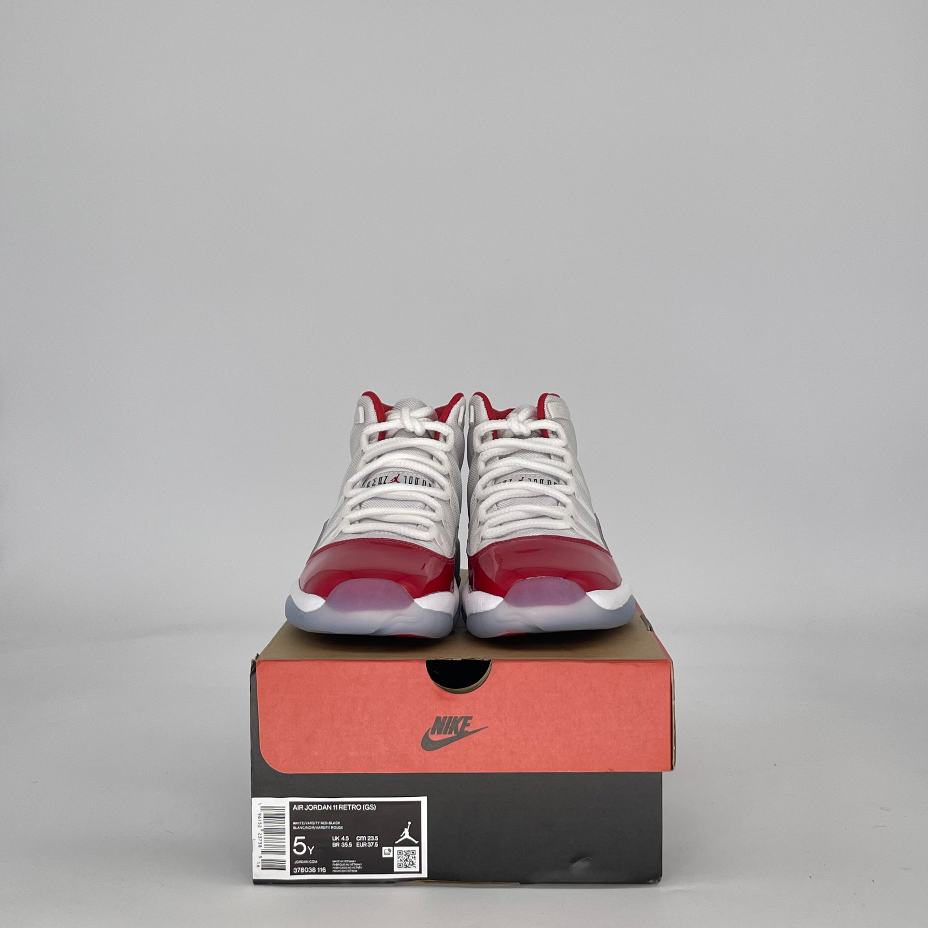 AIR JORDAN 11 CHERRY (2022) 378038-116 SIZE 5/6.5W GS