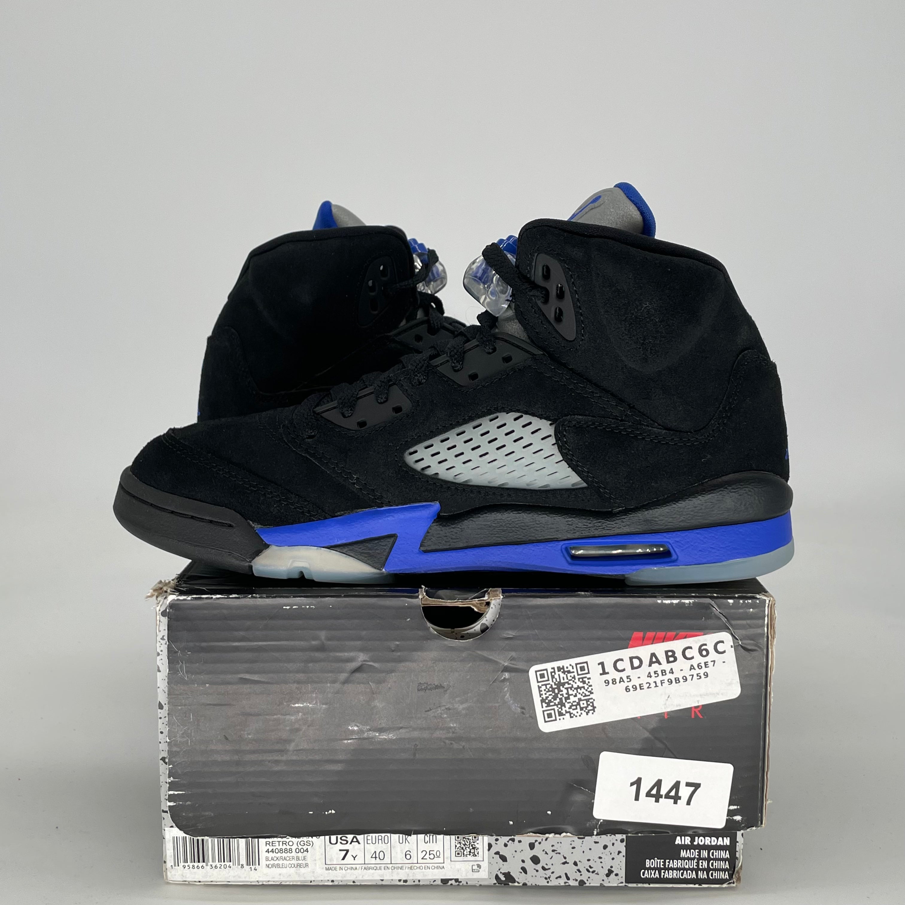 AIR JORDAN 5 RACER BLUE 440888-004 SIZE 7/8.5W