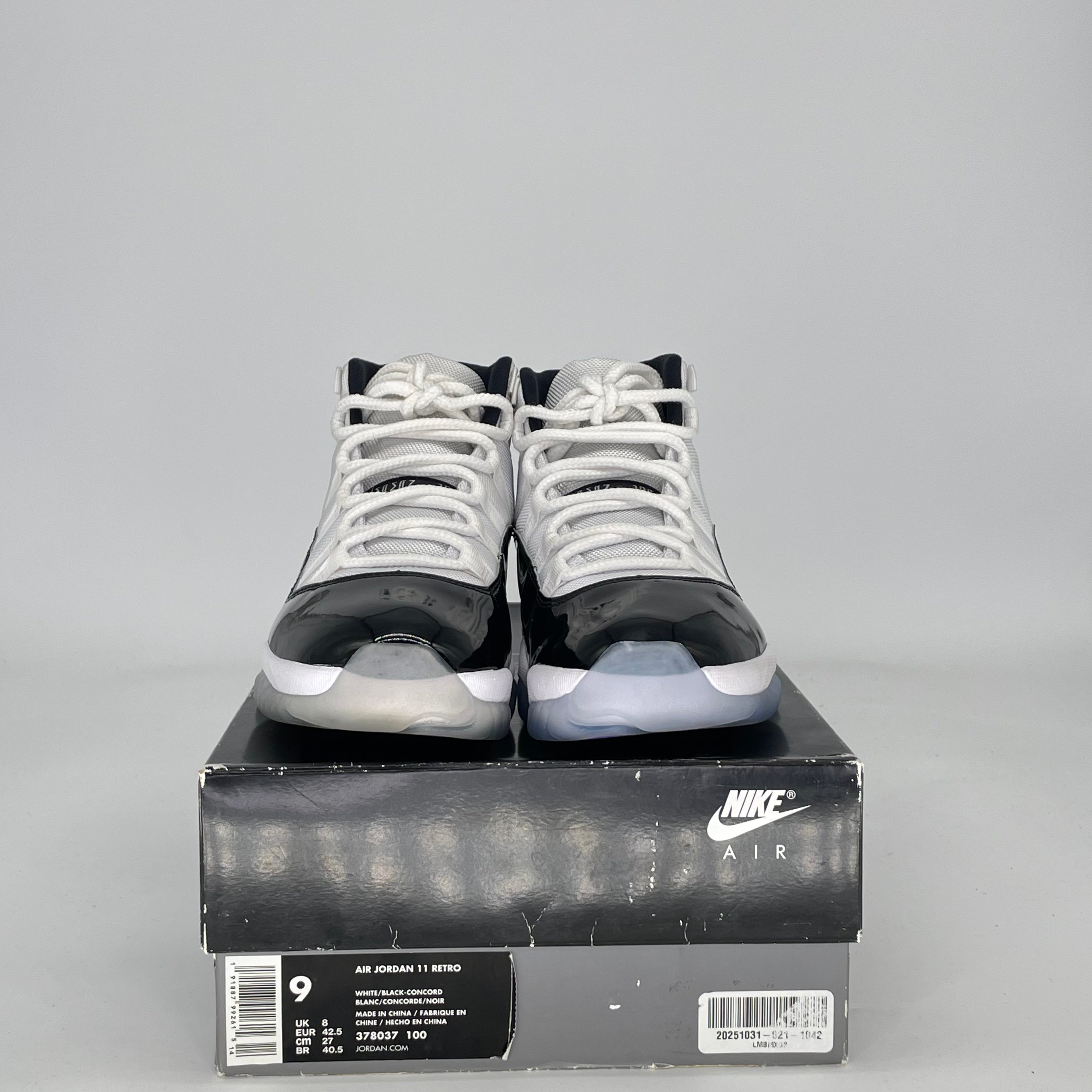 AIR JORDAN 11 CONCORD (2018) 378037-100 SIZE 9/10.5W
