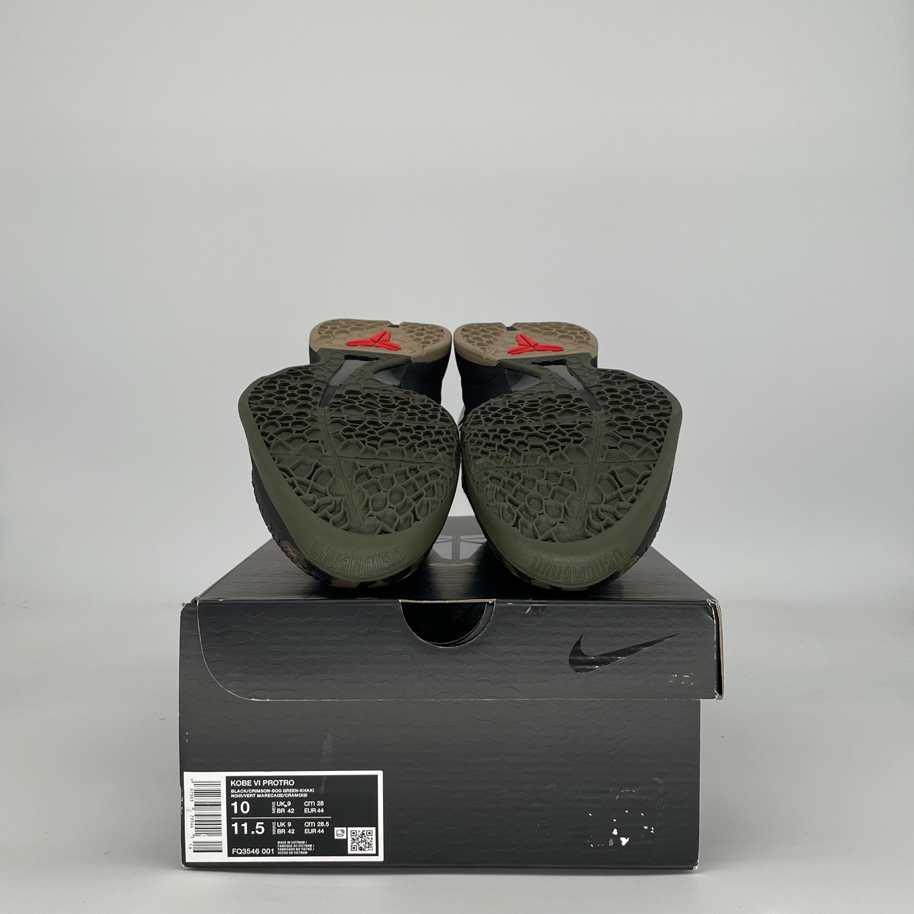 NIKE KOBE 6 PROTRO ITALIAN CAMO FQ3546-001 SIZE 10/11.5W