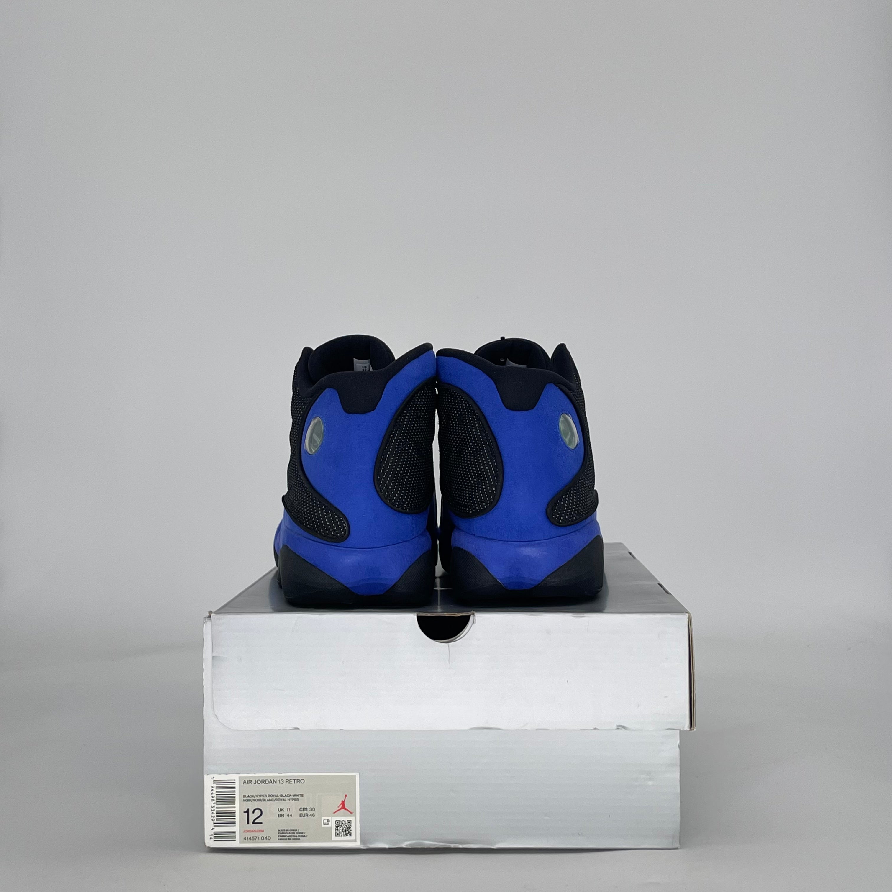 AIR JORDAN 13 BLACK HYPER ROYAL 414571-040 SIZE 12/13.5W