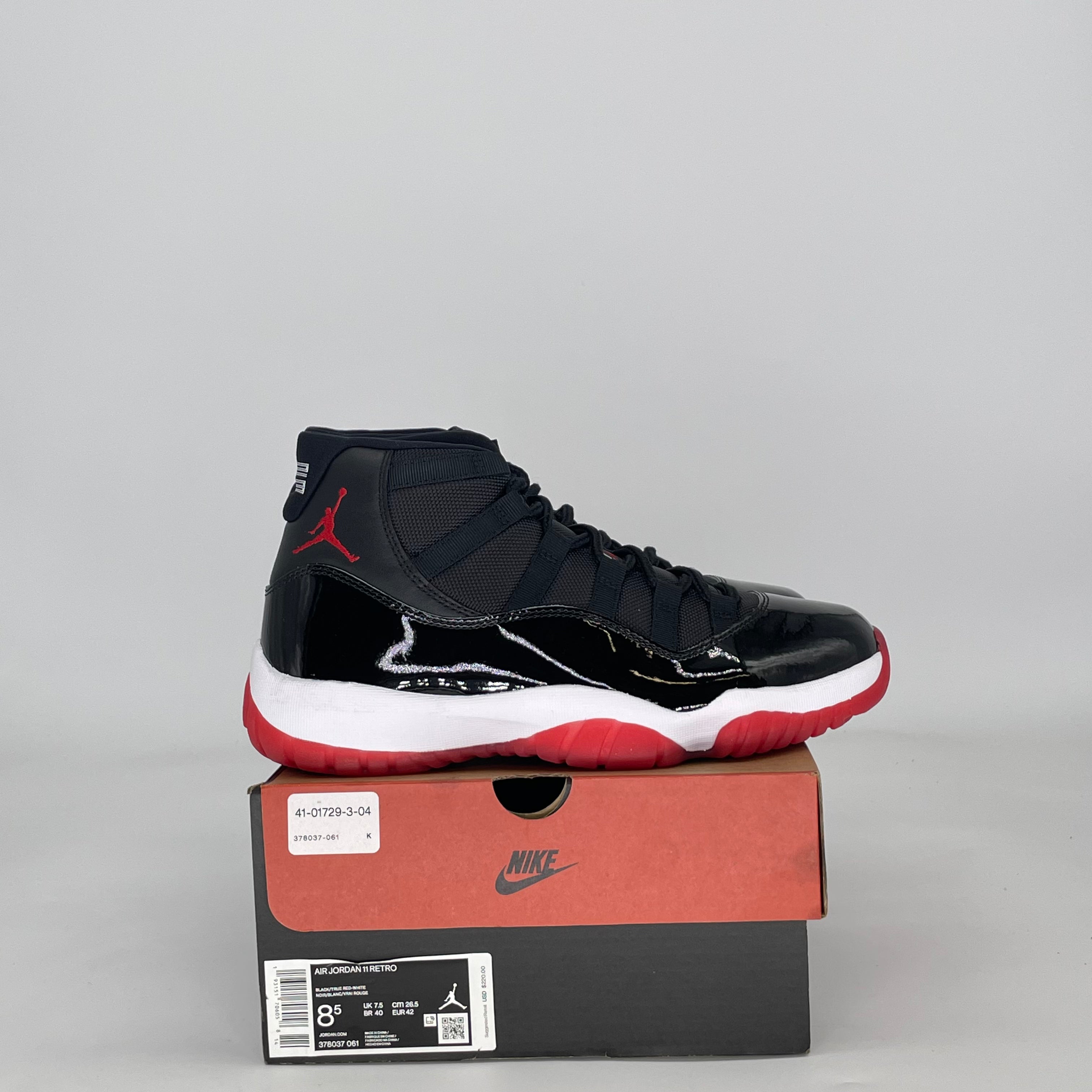 AIR JORDAN 11 PLAYOFFS BRED (2025) 378037-061 SIZE 8.5/10W