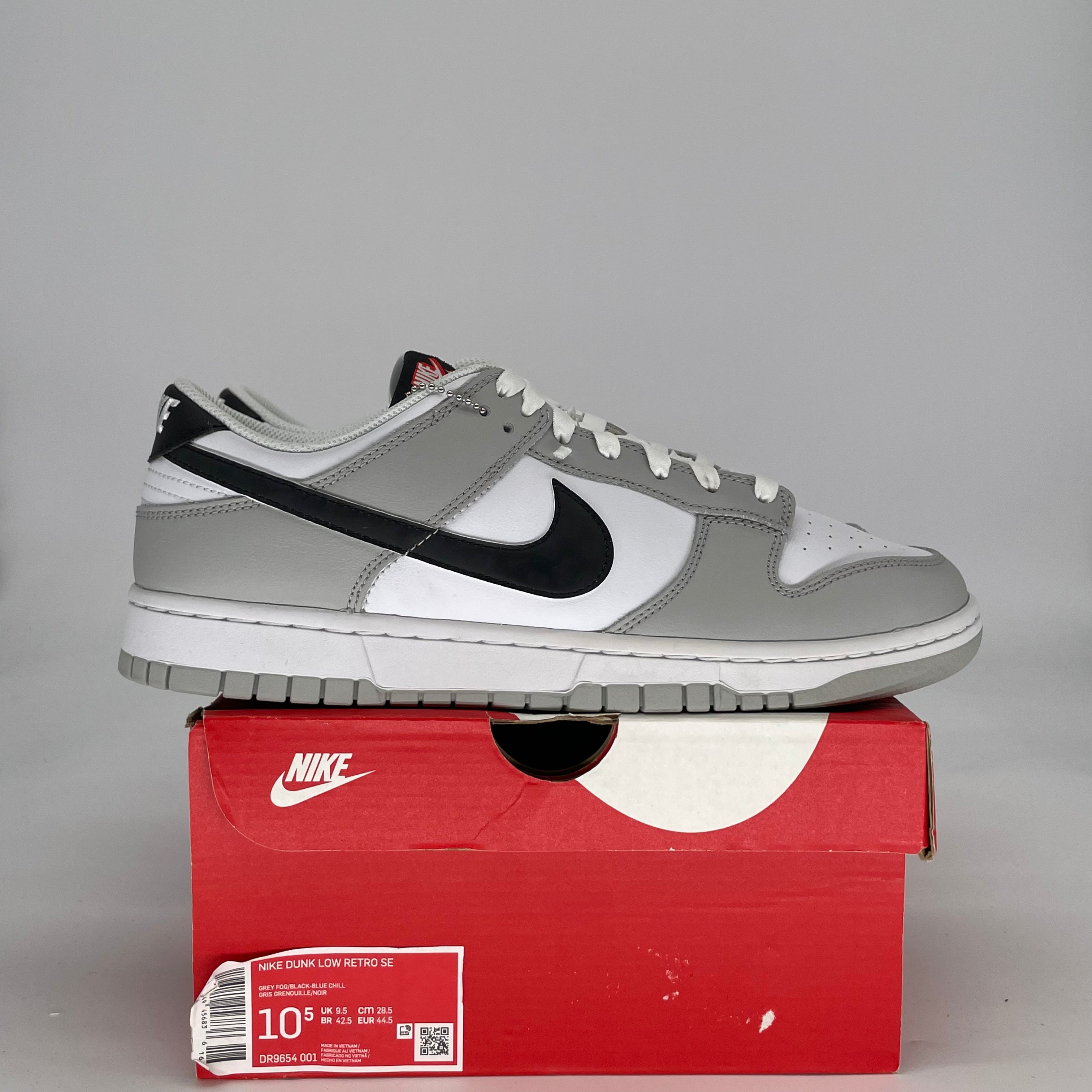 NIKE DUNK LOW LOTTERY PACK GREY FOG DR9654-001 SIZE 10.5/12W