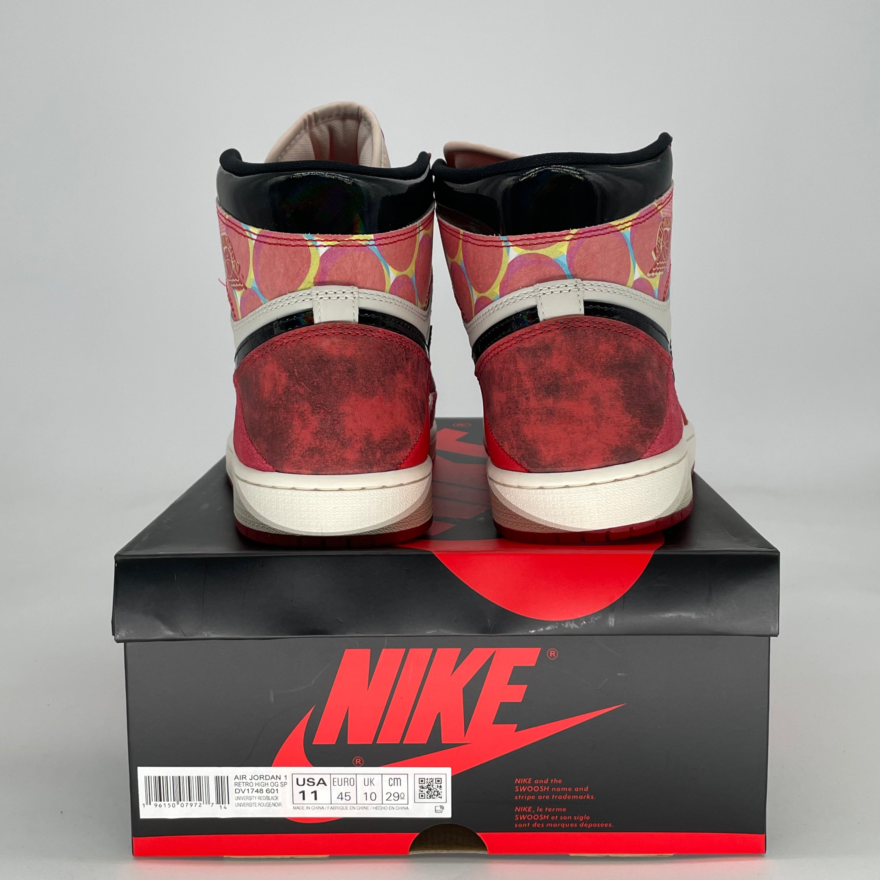 AIR JORDAN 1 SPIDER-MAN ACROSS THE SPIDER-VERSE DV1748-601 SIZE 11/12.5W