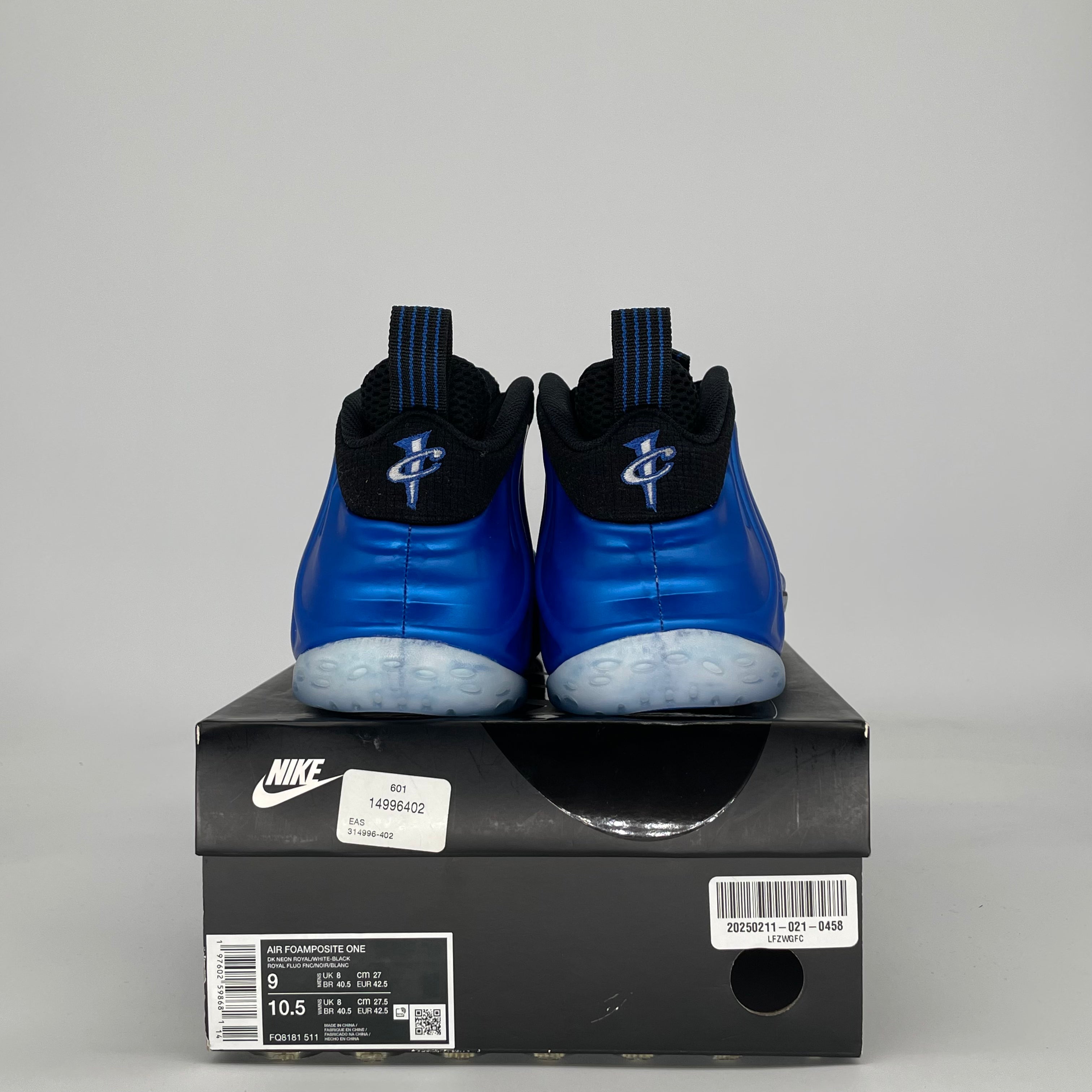 NIKE AIR FOAMPOSITE ONE INTERNATIONAL BLUE FQ8181-511 SIZE 9/10.5W
