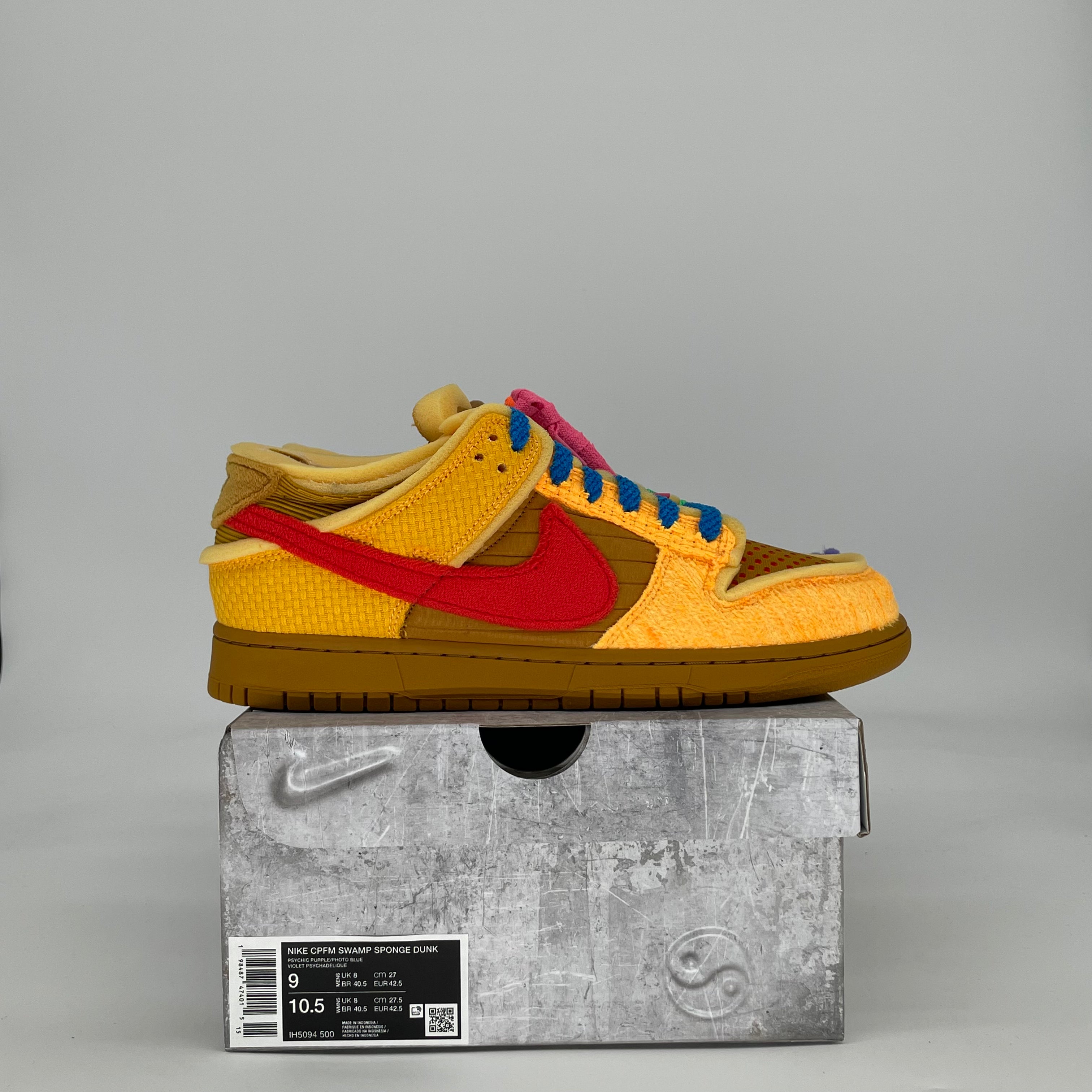 NIKE DUNK LOW CPFM SWAMP SPONGE PSYCHIC PURPLE IH5094-500 SIZE 9/10.5W