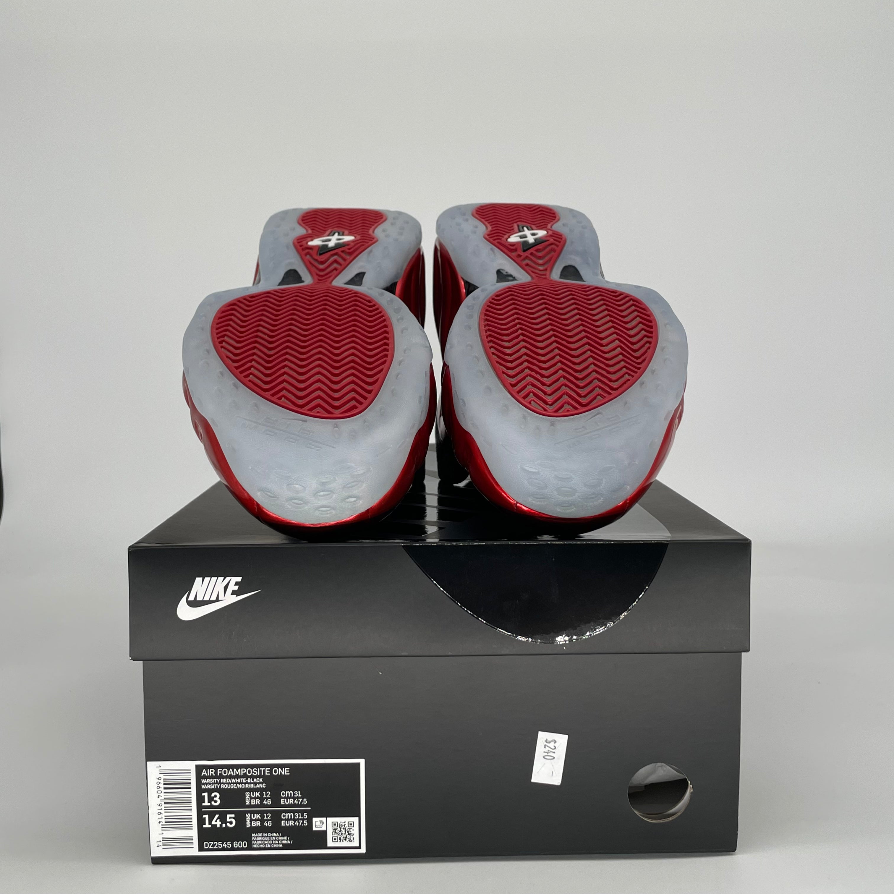 NIKE AIR FOAMPOSITE ONE METALLIC RED DZ2545-600 SIZE 13/14.5W