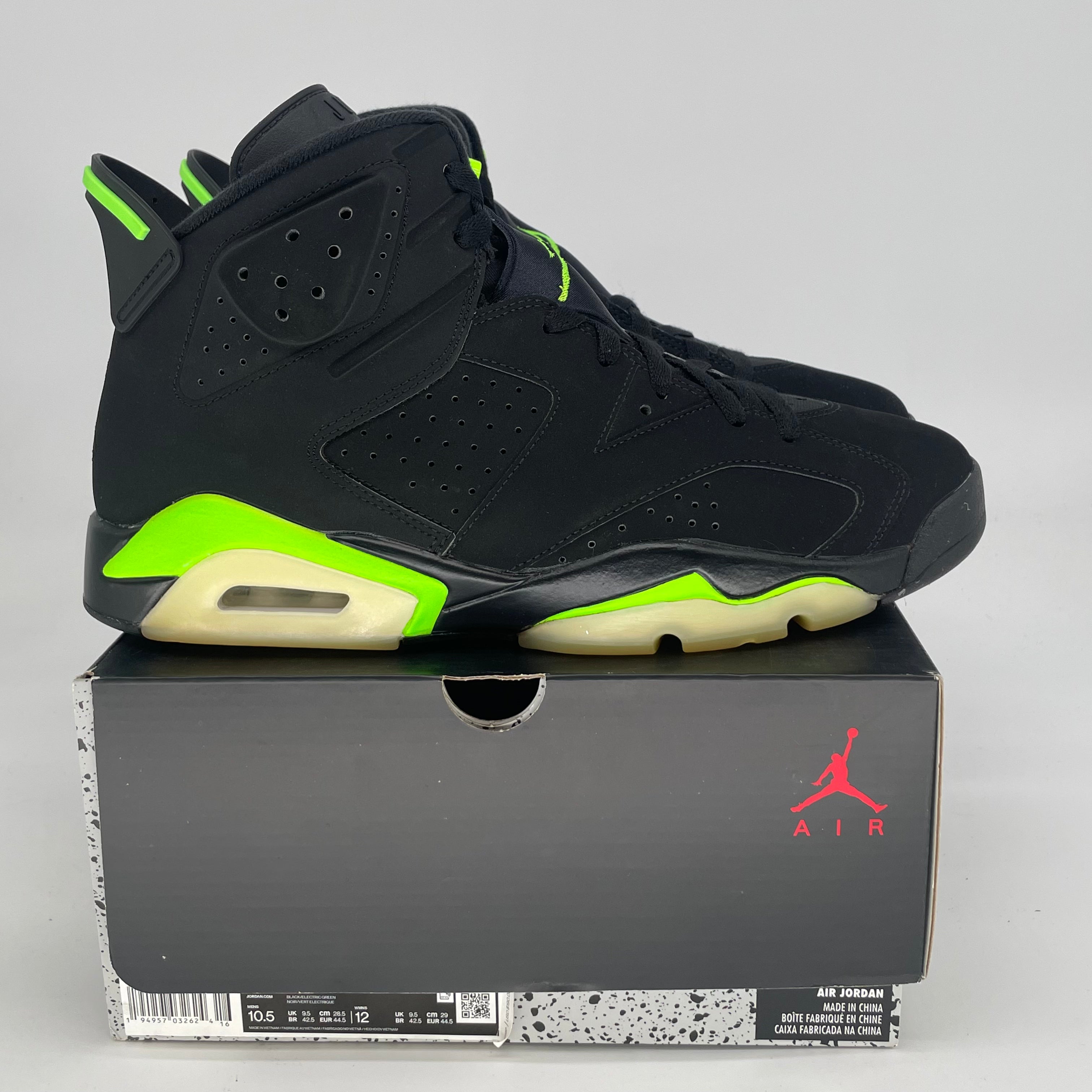 AIR JORDAN 6 ELECTRIC GREEN CT8529-003 SIZE 10.5/12W