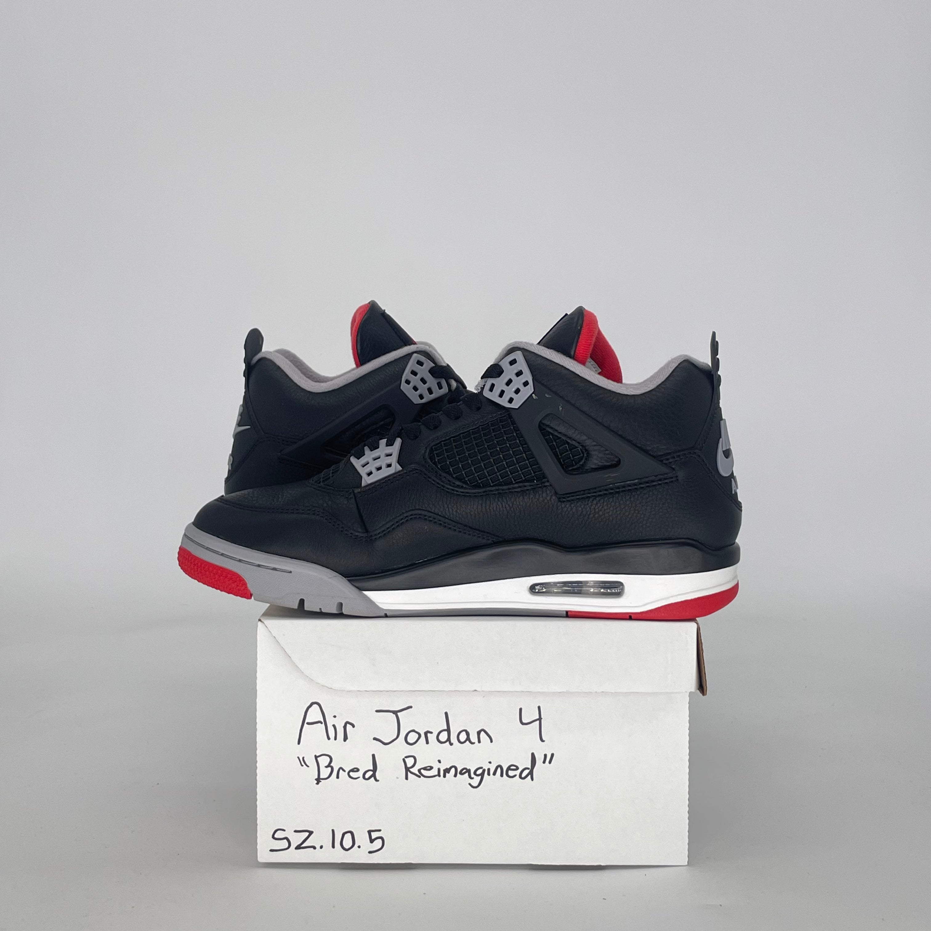 AIR JORDAN 4 BRED REIMAGINED FV5029-006 SIZE 10.5/12W