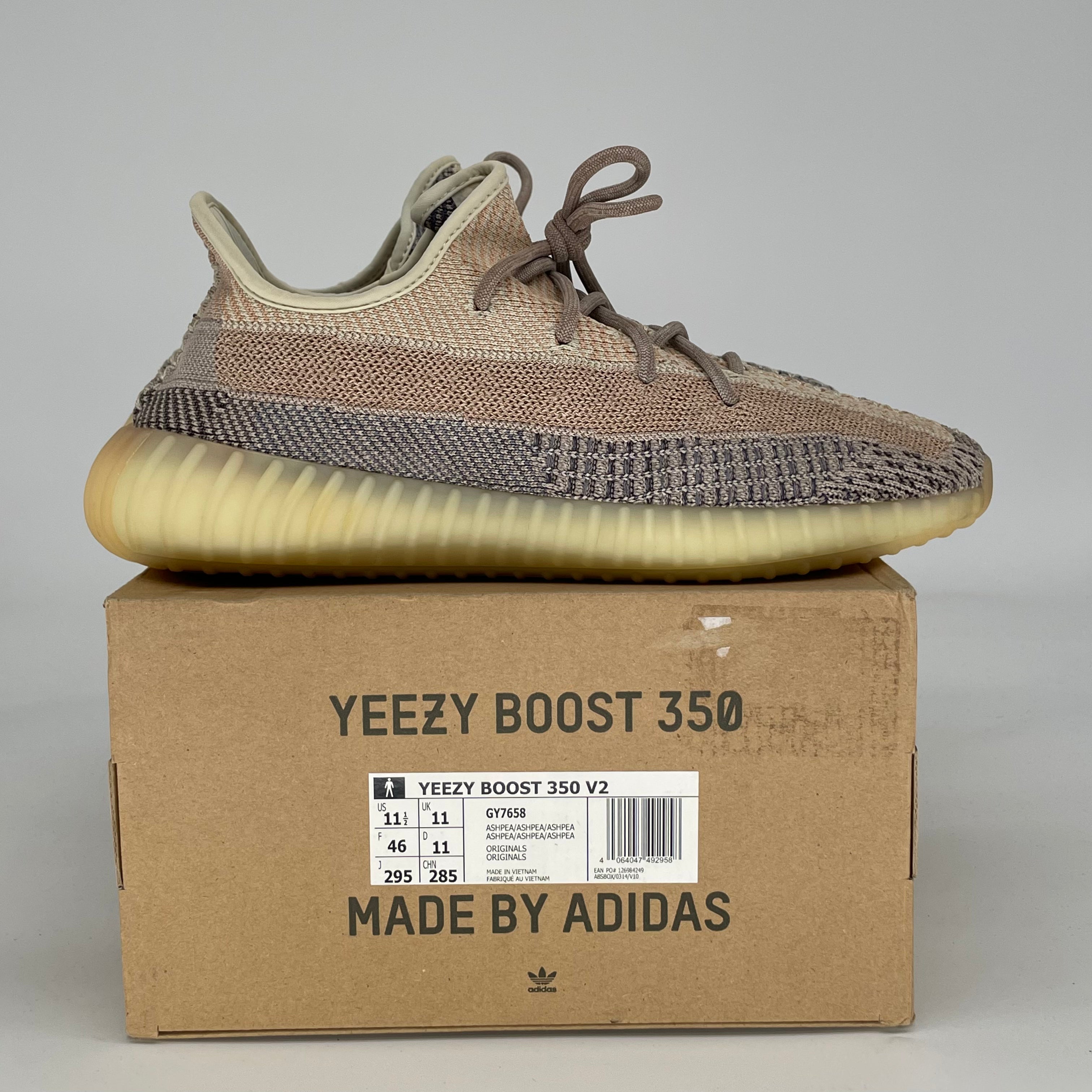 ADIDAS YEEZY 350 V2 ASH PEARL GY7658 SIZE 11.5/13W