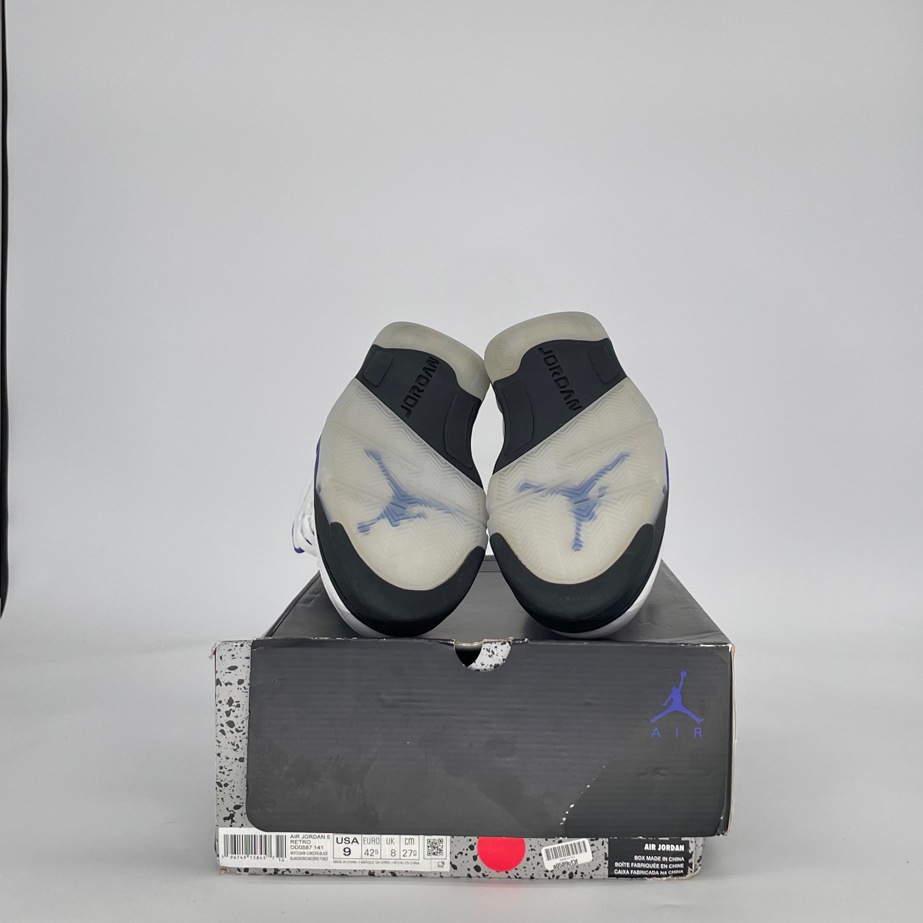 AIR JORDAN 5 DARK CONCORD DD0587-141 SIZE 9/10.5W