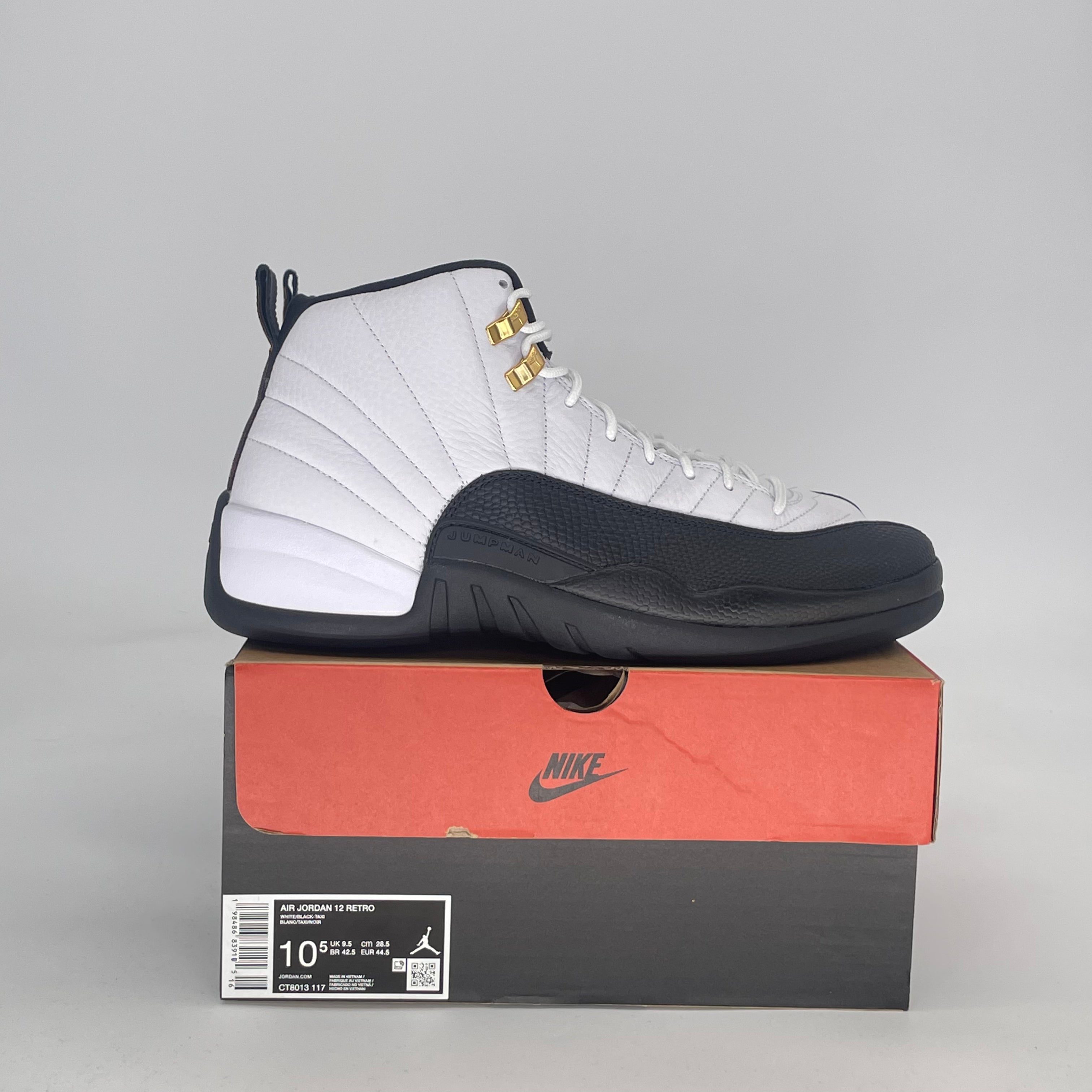 AIR JORDAN 12 TAXI CT8013-117 SIZE 10.5/12W