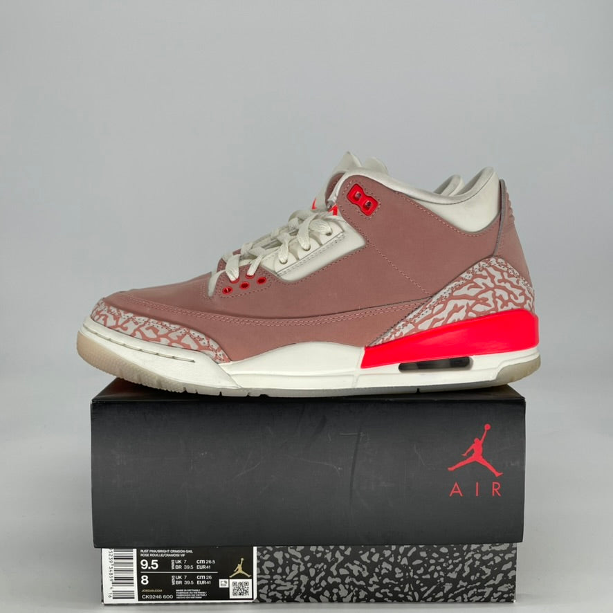 AIR JORDAN 3 RUST PINK W CK9246-600 SIZE 8/9.5W