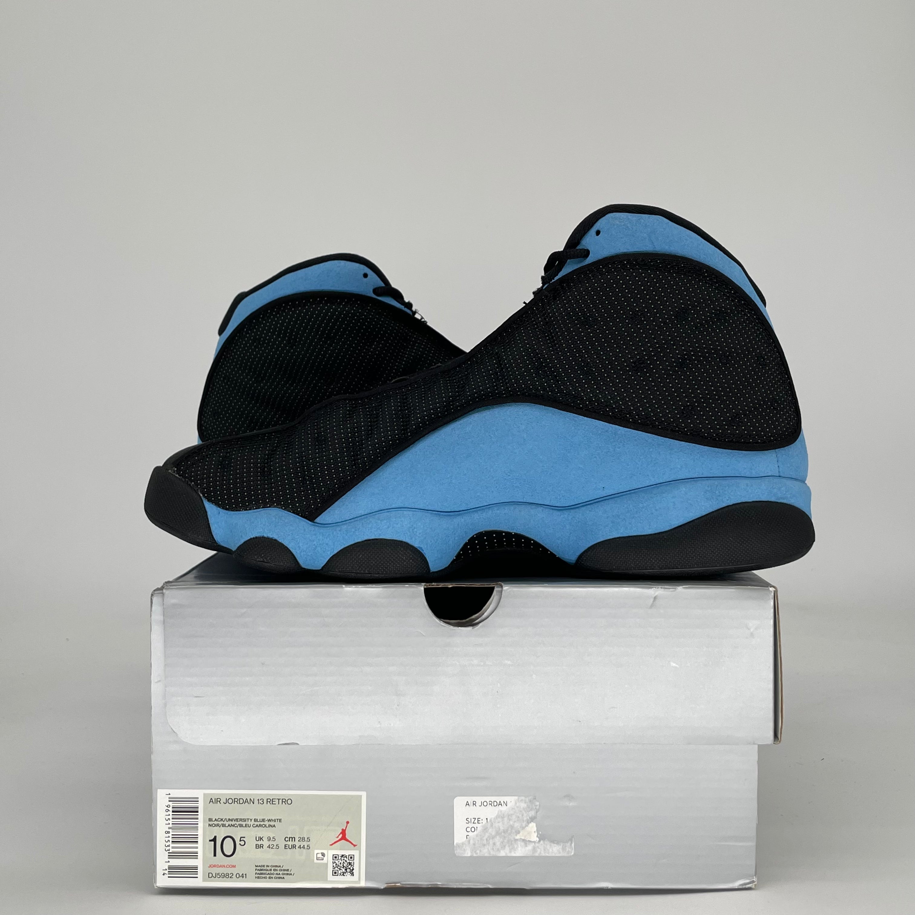 AIR JORDAN 13 BLACK UNIVERSITY BLUE DJ5982-041 SIZE 10.5/12W