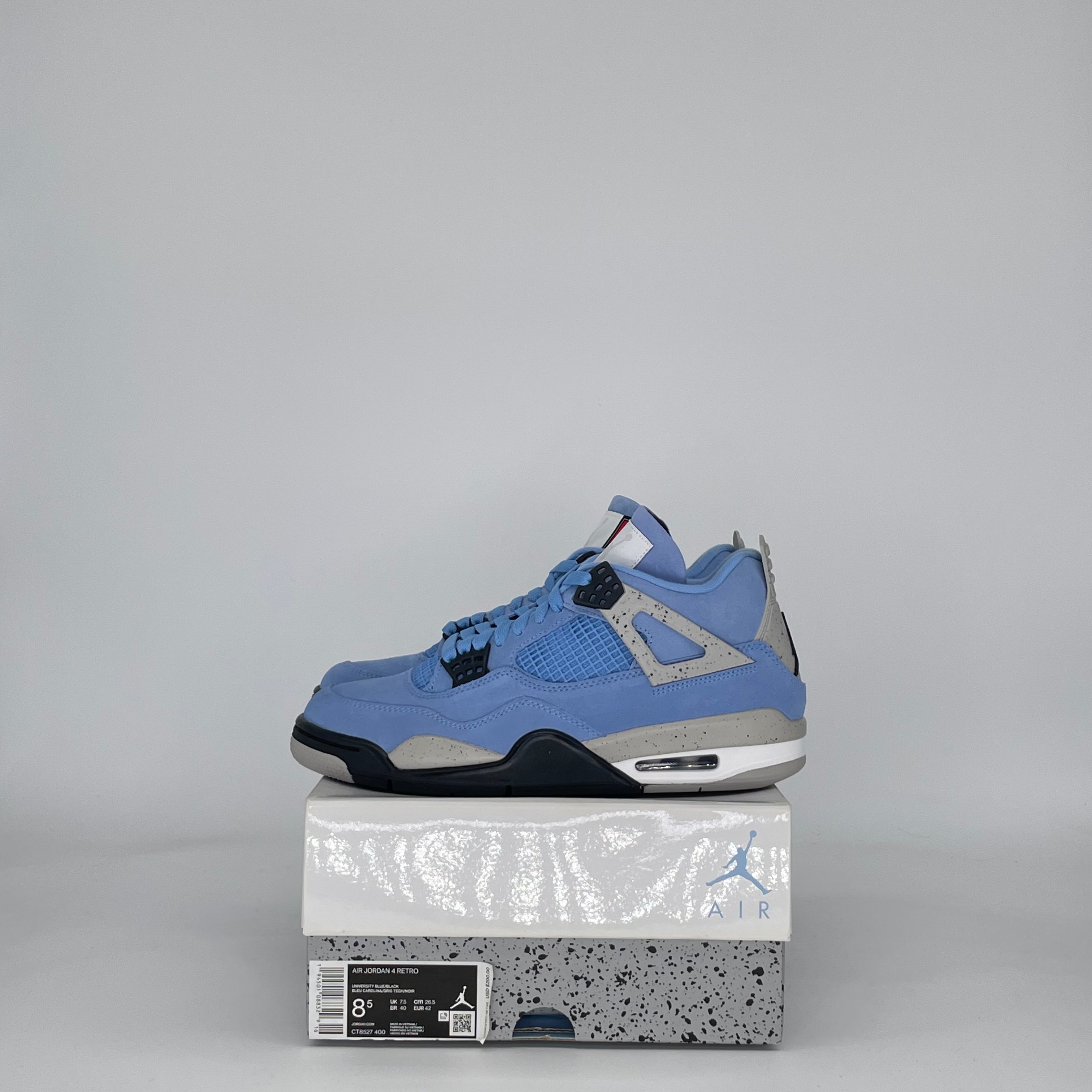 AIR JORDAN 4 UNIVERSITY BLUE CT8527-400 SIZE 8.5/10W