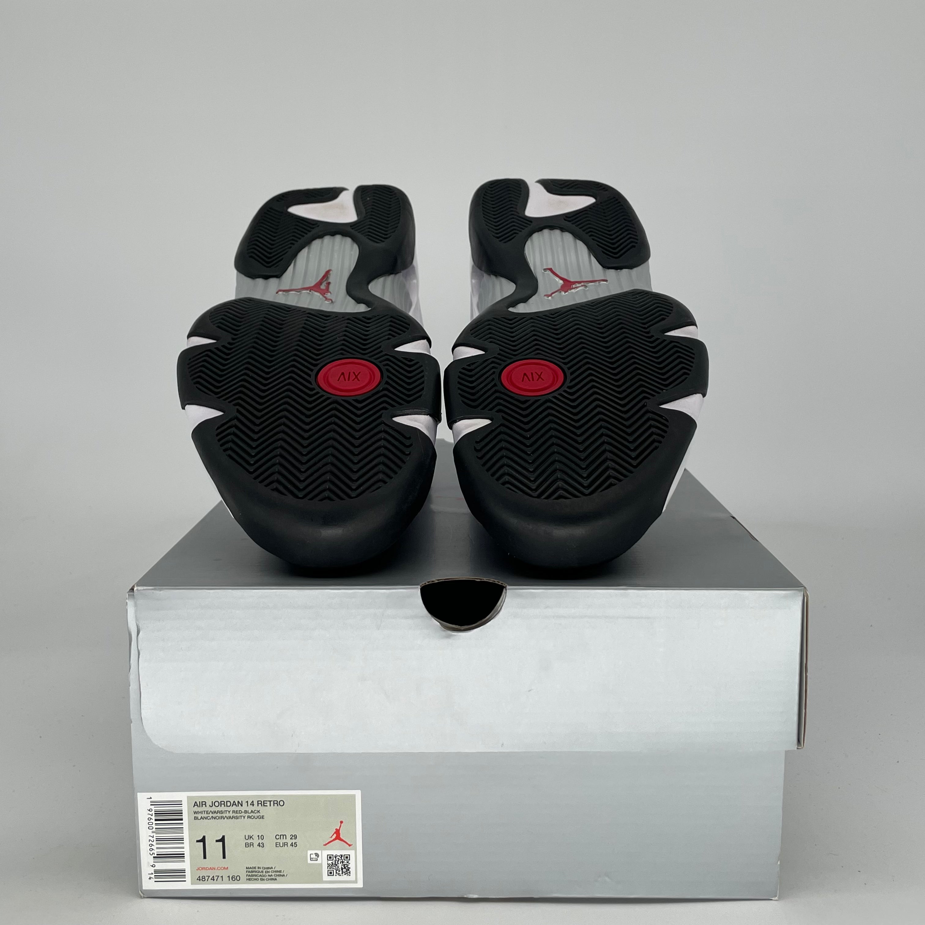 AIR JORDAN 14 BLACK TOE 487471-160 SIZE 11/12.5W