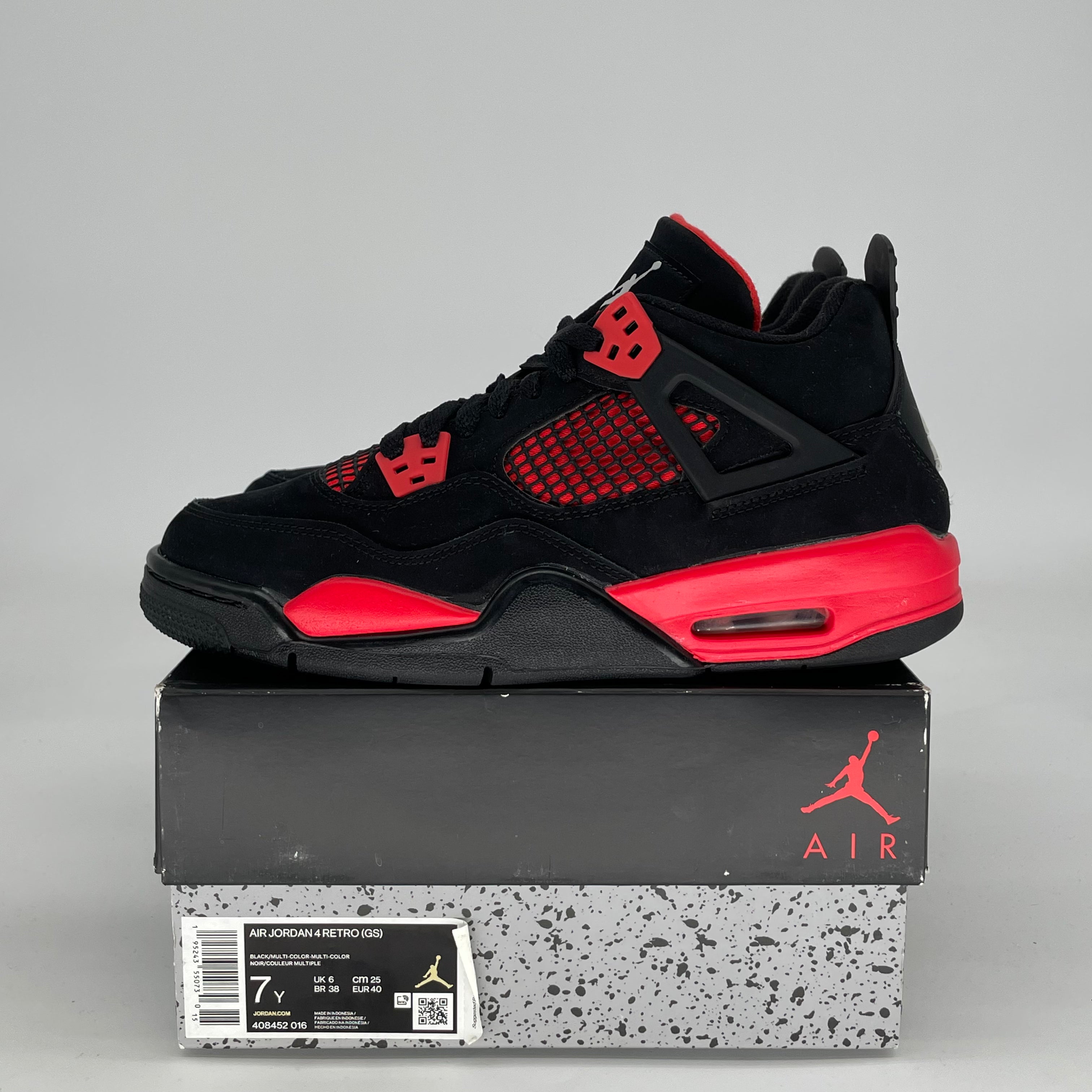 AIR JORDAN 4 RED THUNDER 408452-016 SIZE 7/8.5W