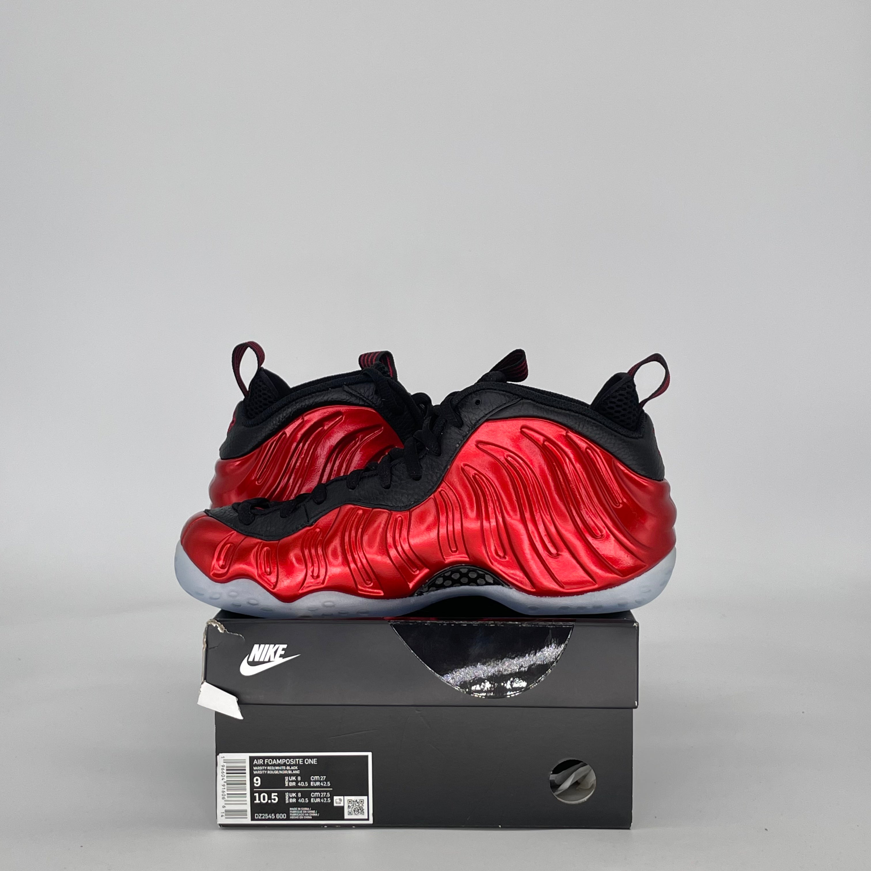 NIKE AIR FOAMPOSITE ONE METALLIC RED (2023) DZ2545-600 SIZE 9/10.5W