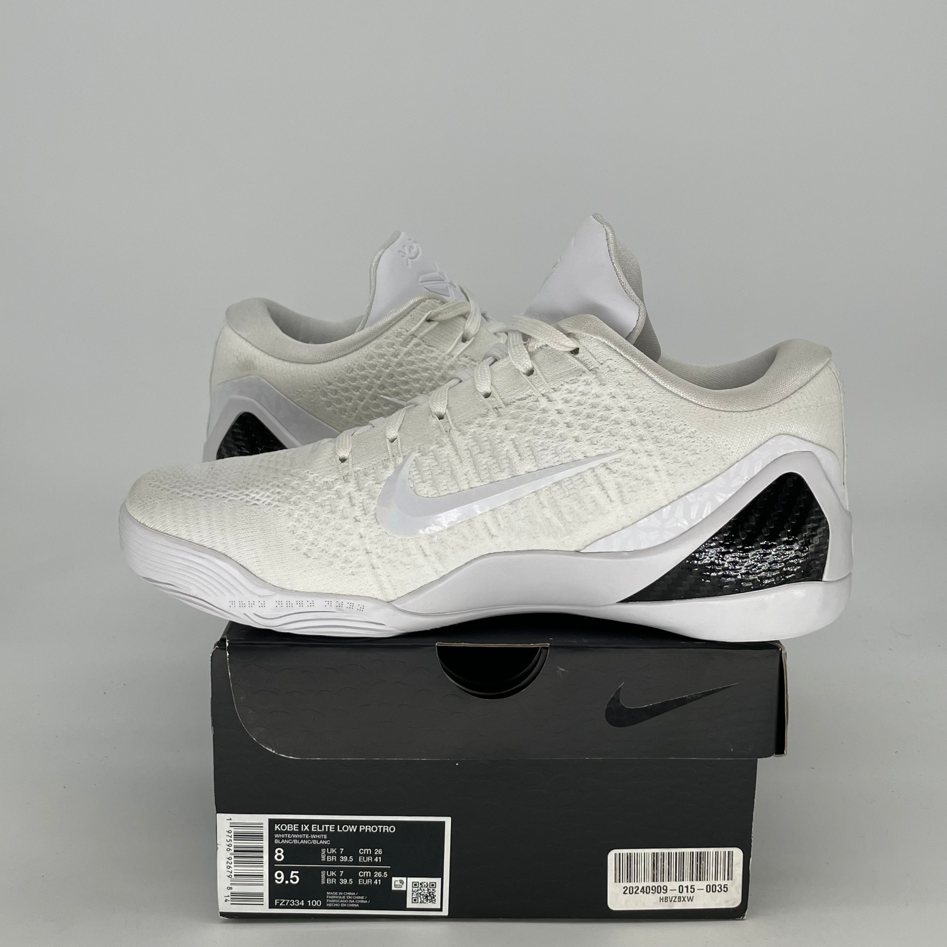 NIKE KOBE 9 ELITE PROTRO HALO FZ7334-100 SIZE 8/9.5W