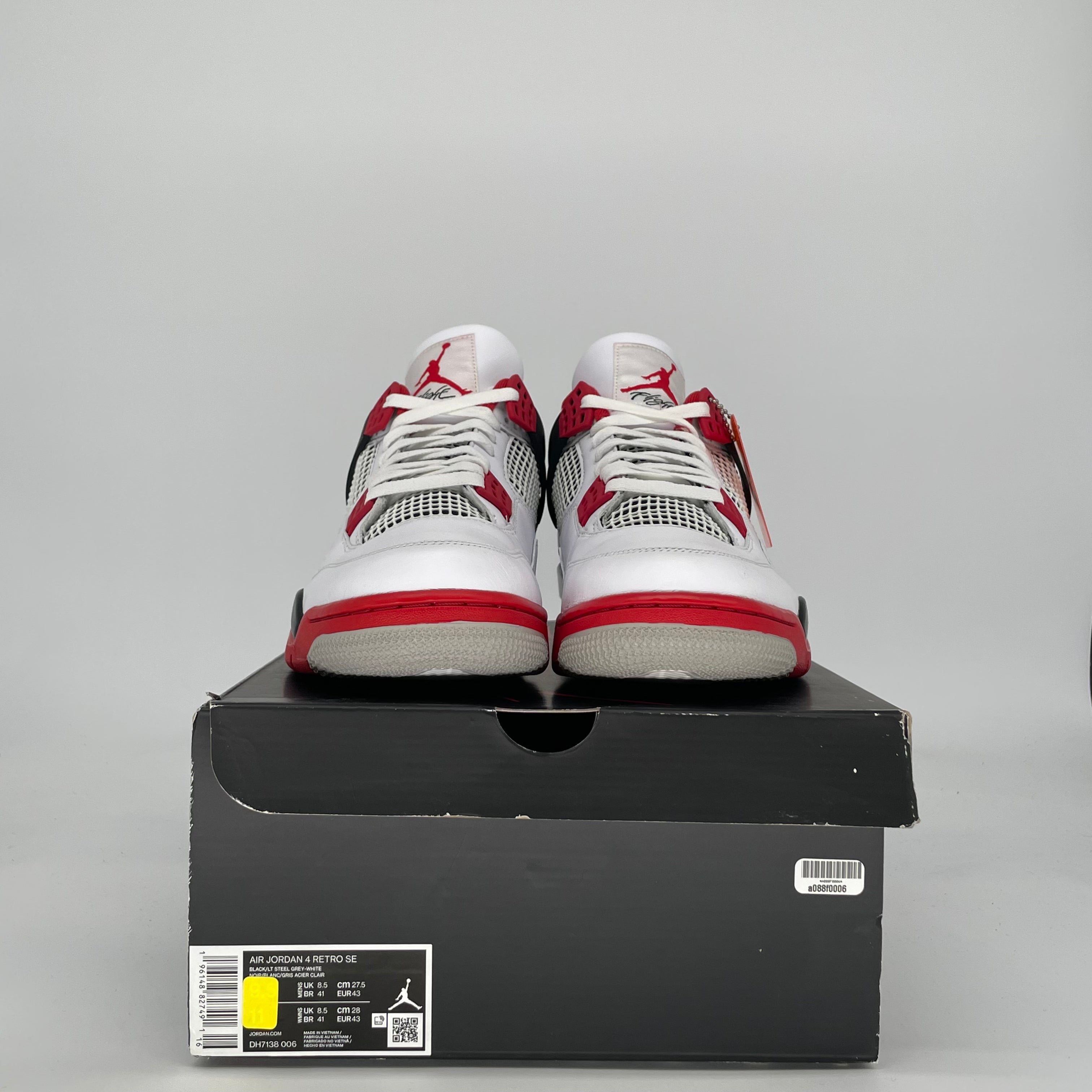 AIR JORDAN 4 FIRE RED DC7770-160 SIZE 12/13.5W