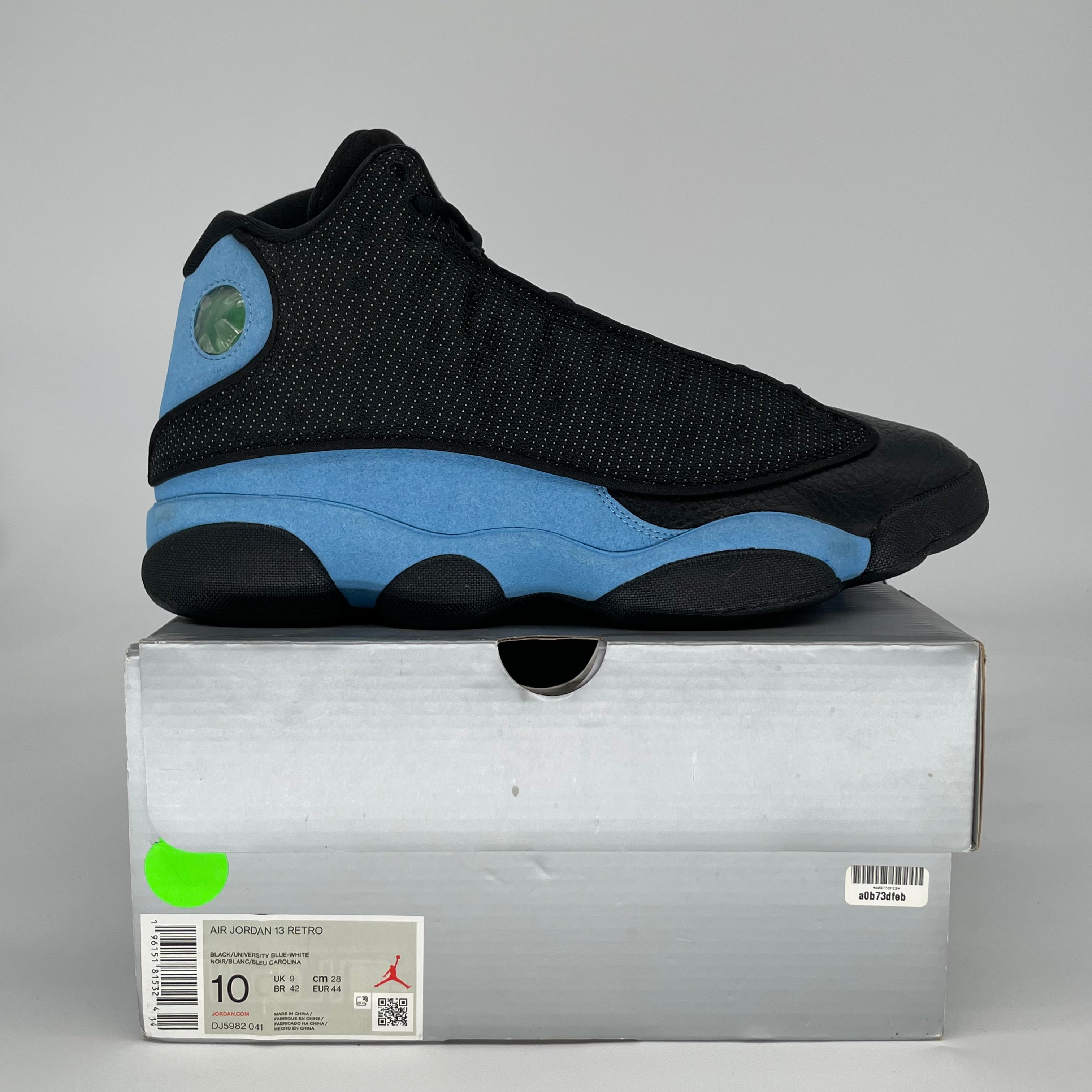 AIR JORDAN 13 BLACK UNIVERSITY BLUE DJ5982-041 SIZE 10/11.5W