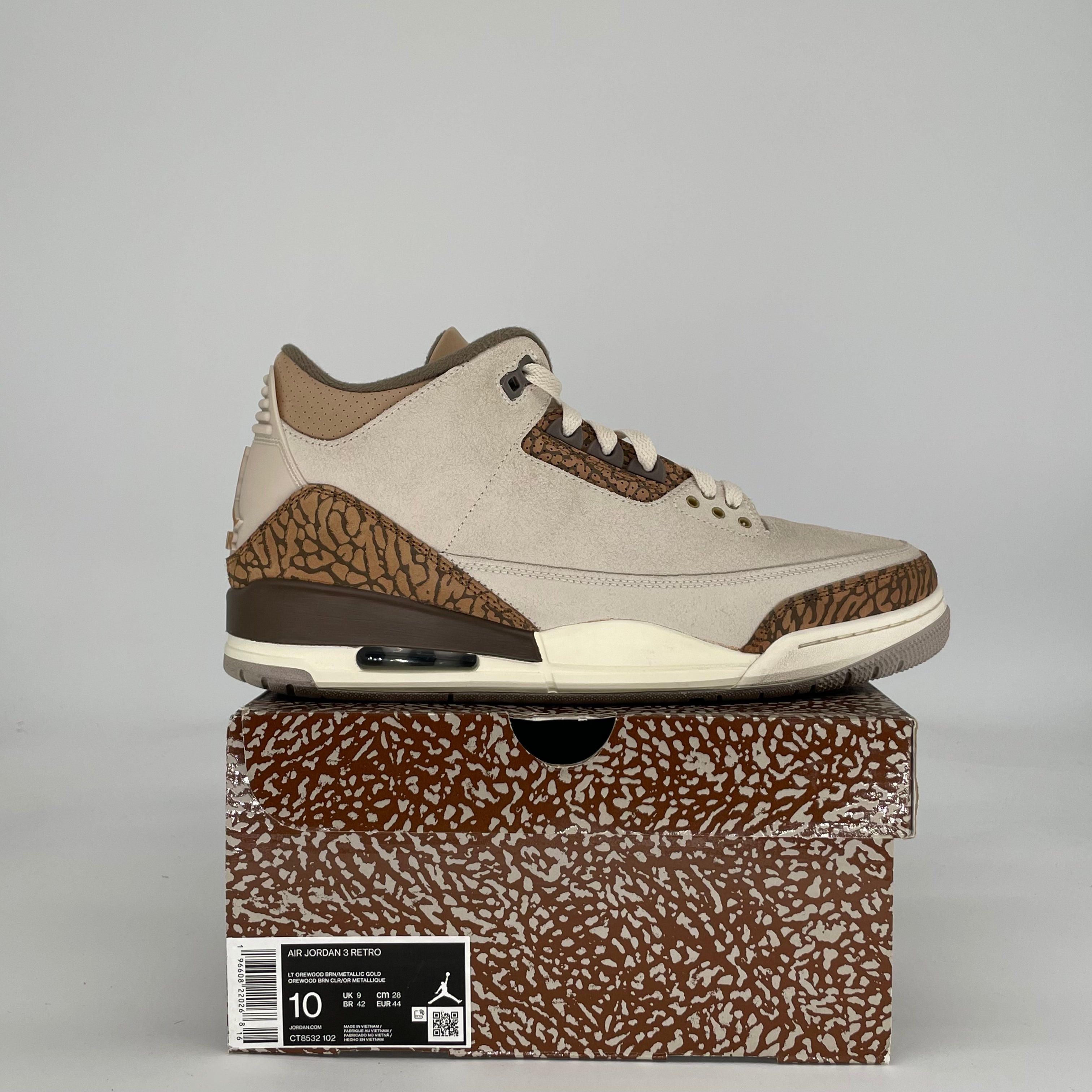 AIR JORDAN 3 PALOMINO CT8532-102 SIZE 10/11.5W