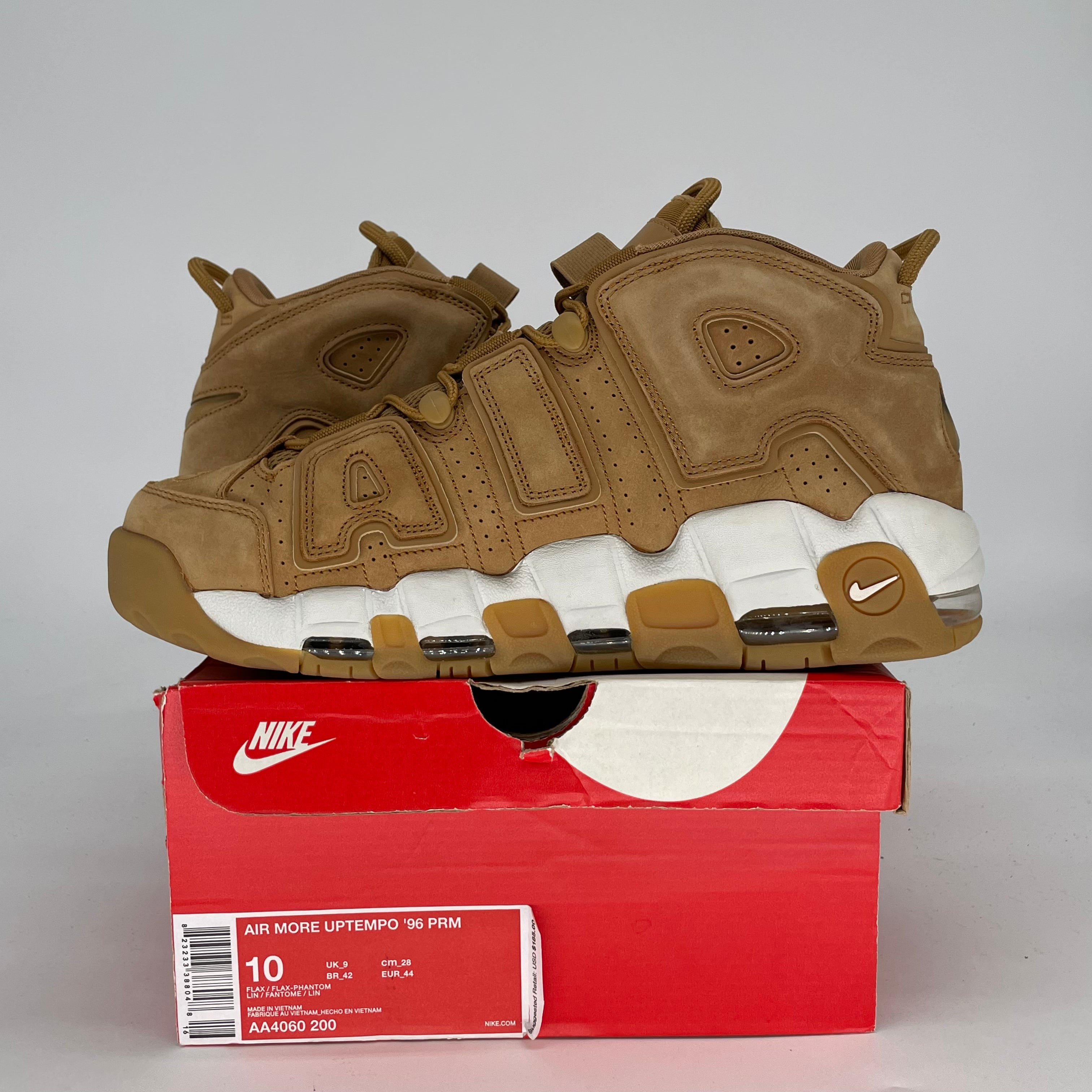 NIKE AIR MORE UPTEMPO FLAX AA4060-200 SIZE 10/11.5W