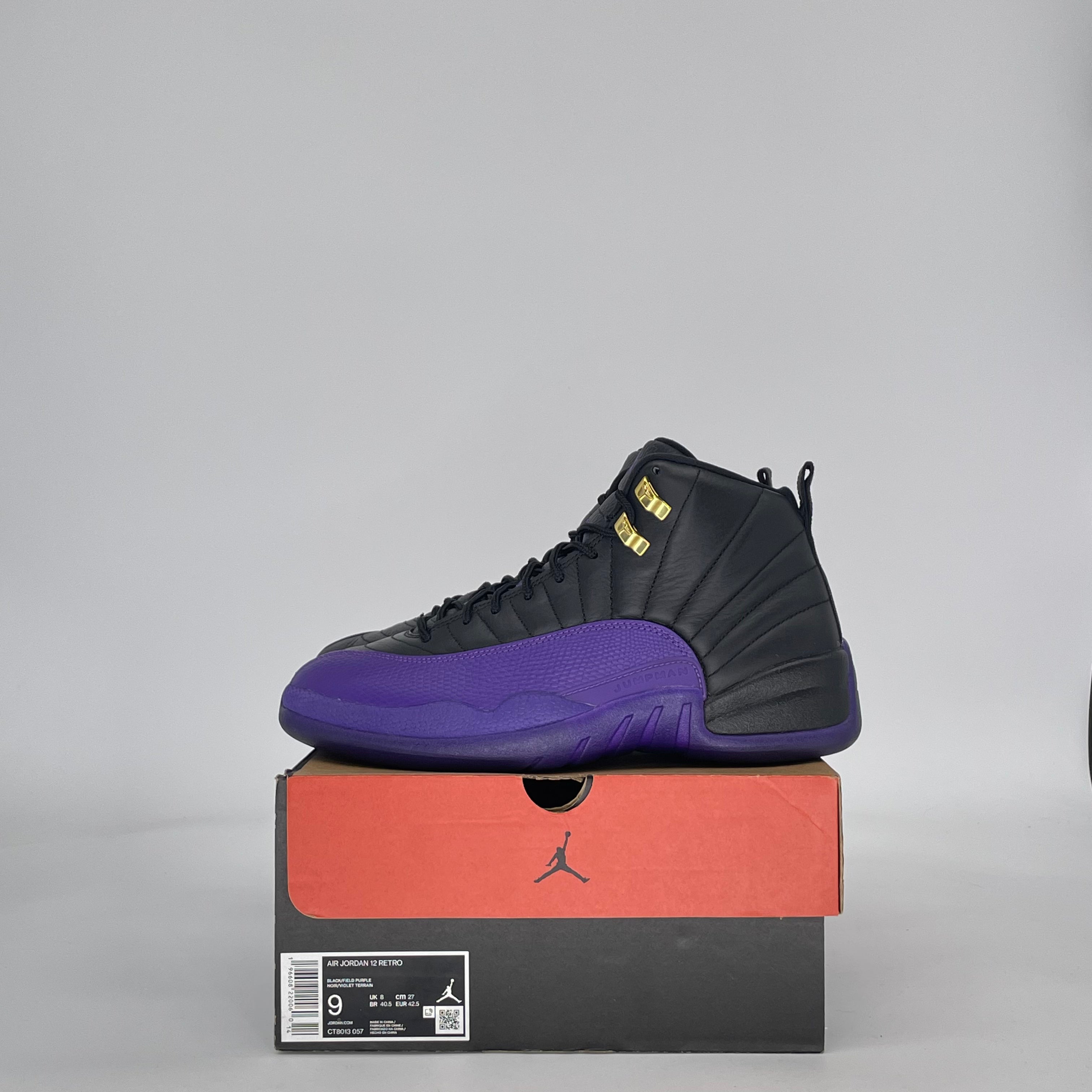 AIR JORDAN 12 FIELD PURPLE CT8013-057 SIZE 9/10.5W