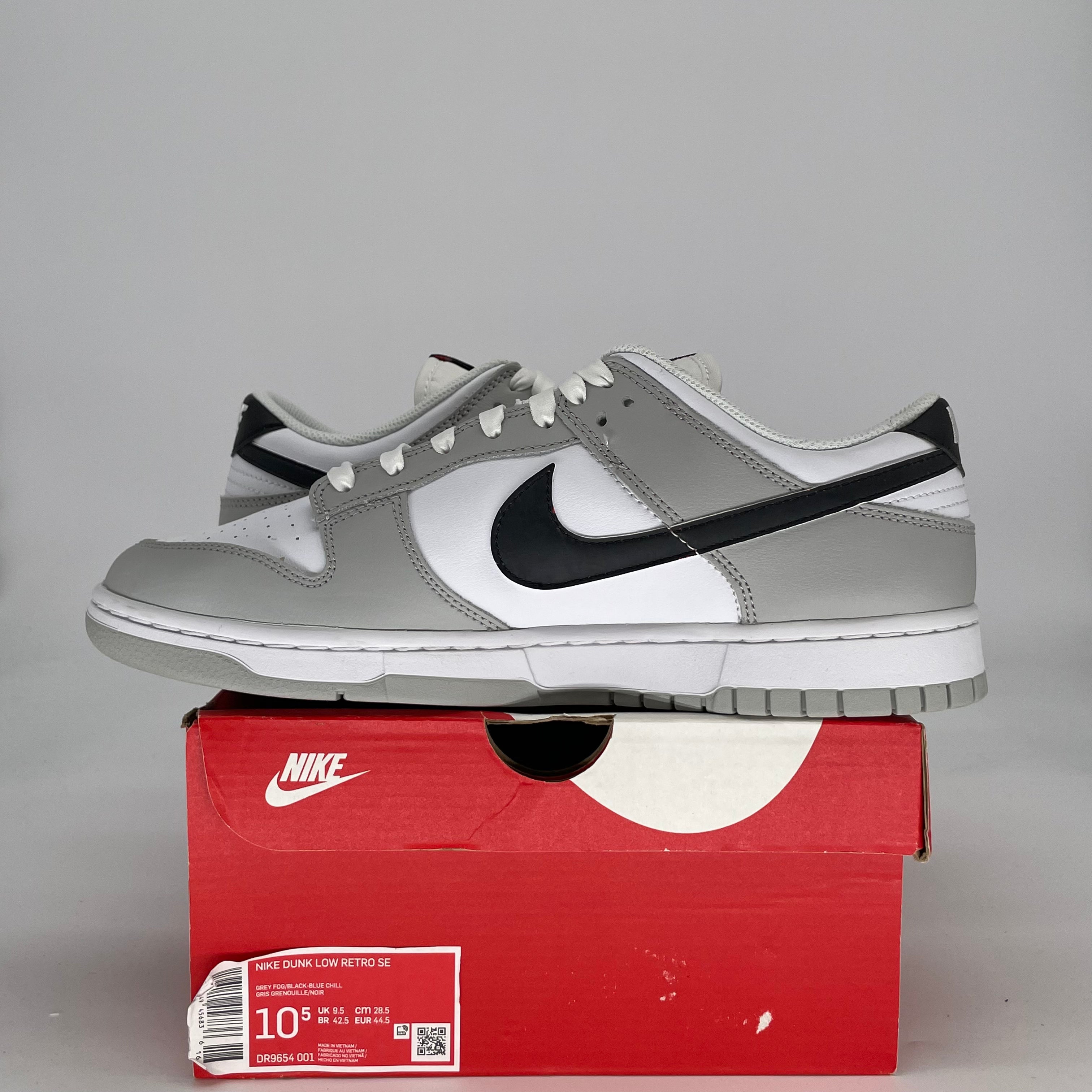 NIKE DUNK LOW LOTTERY PACK GREY FOG DR9654-001 SIZE 10.5/12W