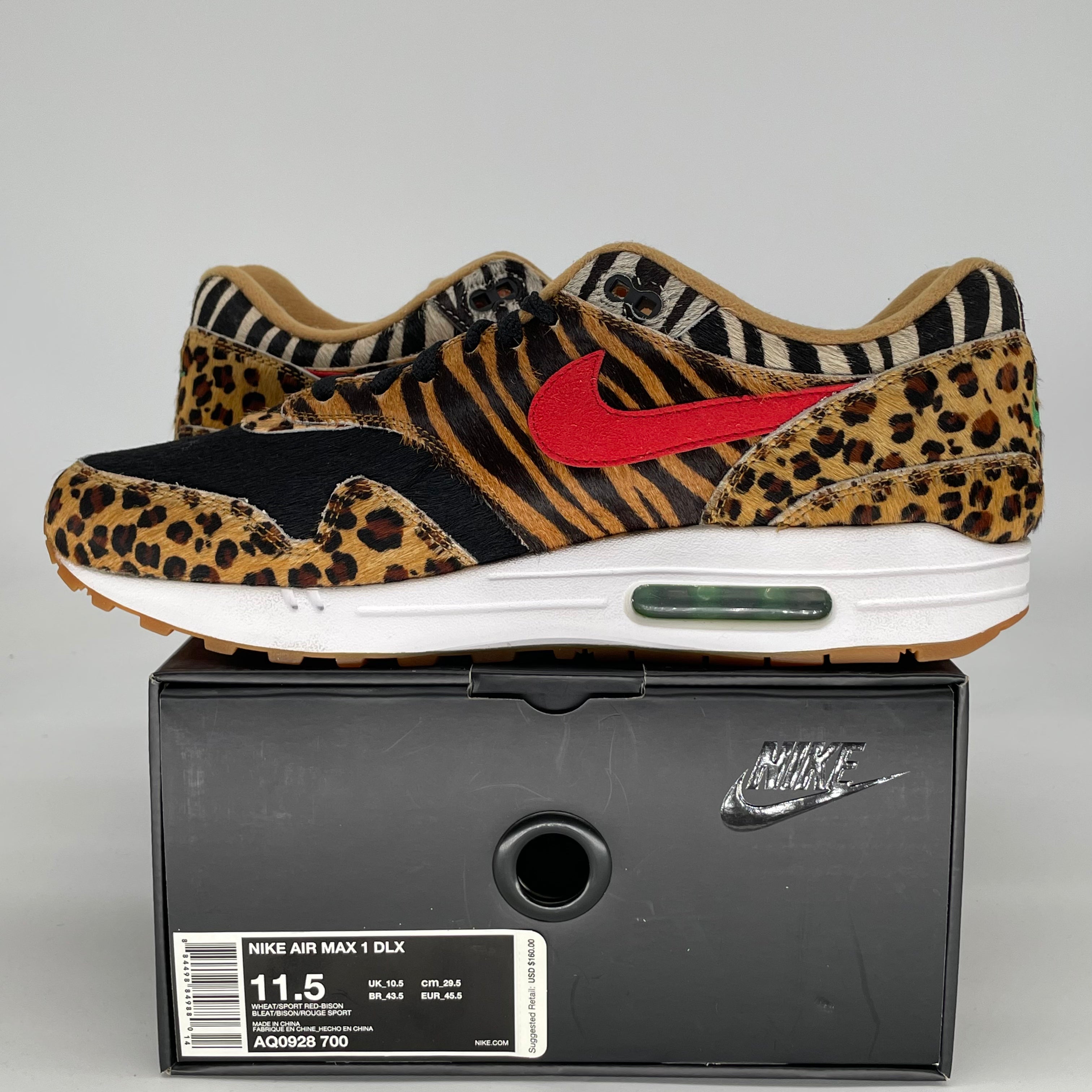 NIKE AIR MAX 1 ATMOS ANIMAL PACK 2.0 AQ0928-700 SIZE 11.5/13W